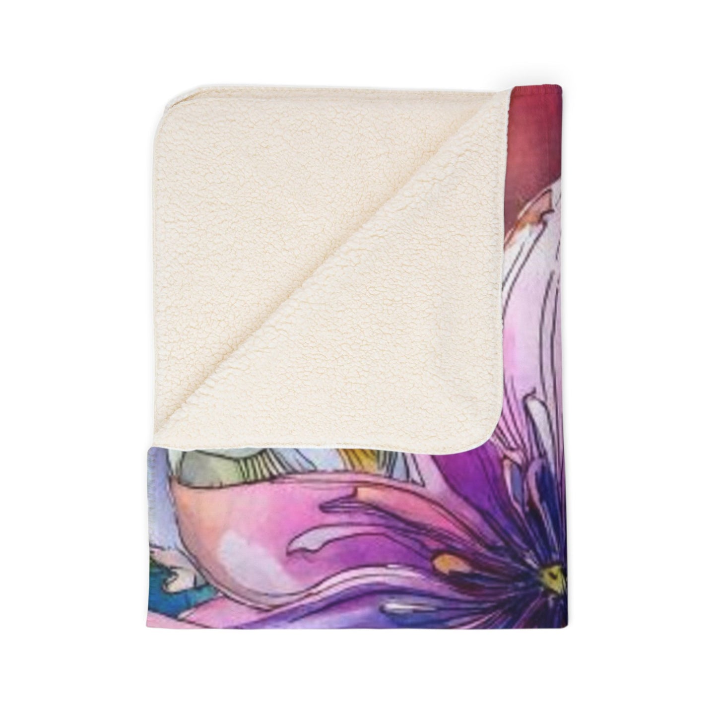 Flower Power Sherpa Blanket