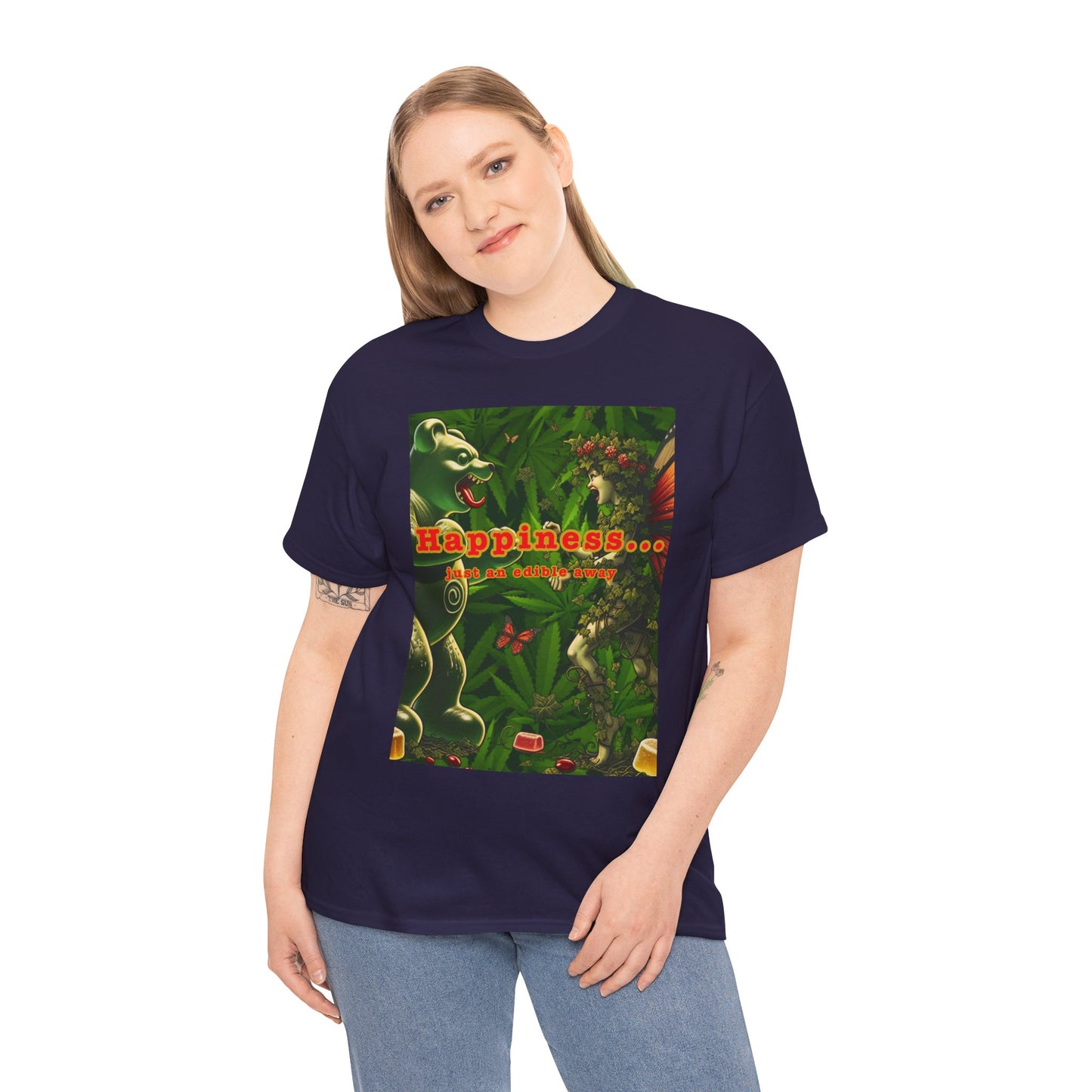 Happiness Jungle Unisex Heavy Cotton Tee, Graphic T-Shirt, Nature Lover Gift, Summer Wardrobe Essential, Unisex Casual Wear