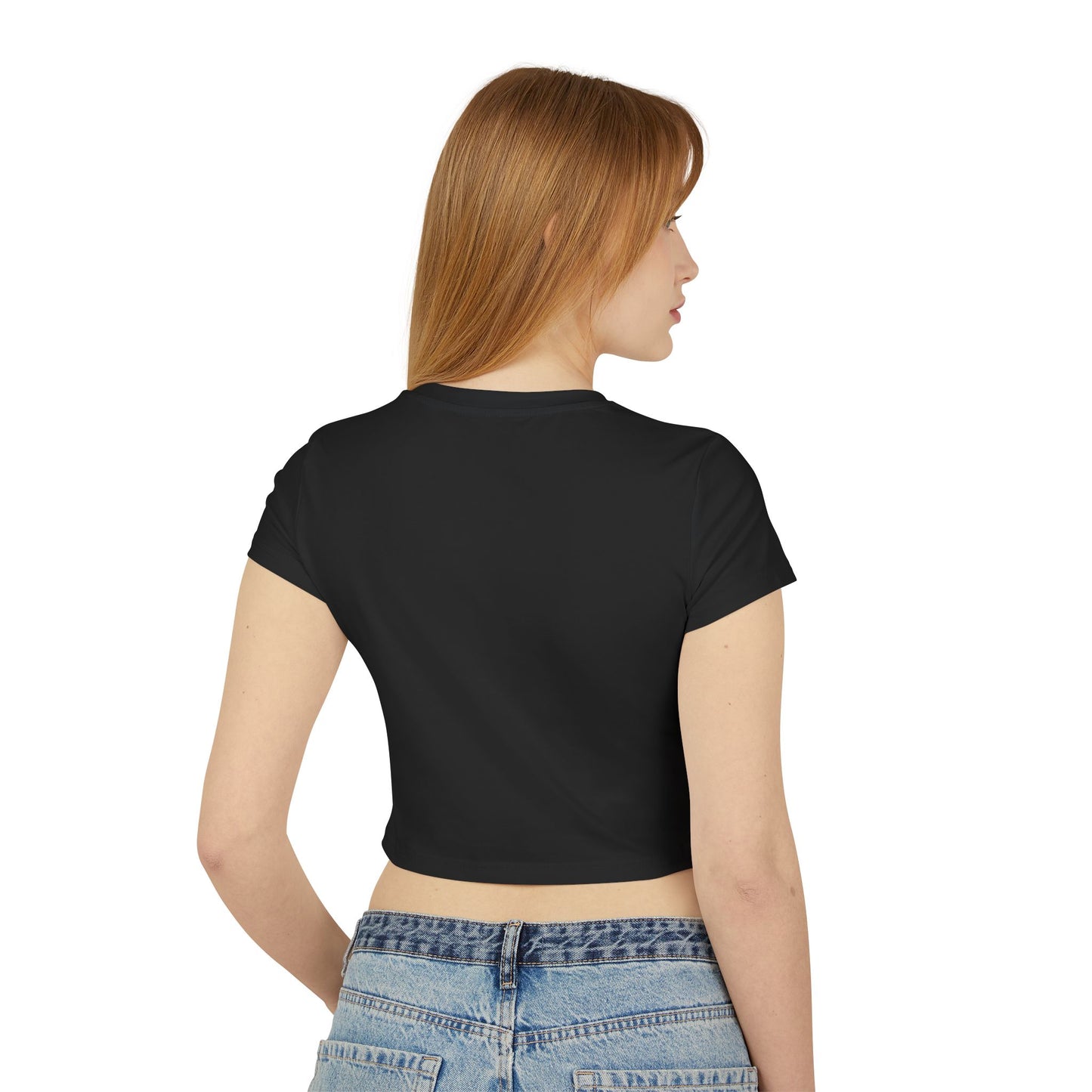Colorful Graphic Baby Tee for Women - Floral & Butterfly Design