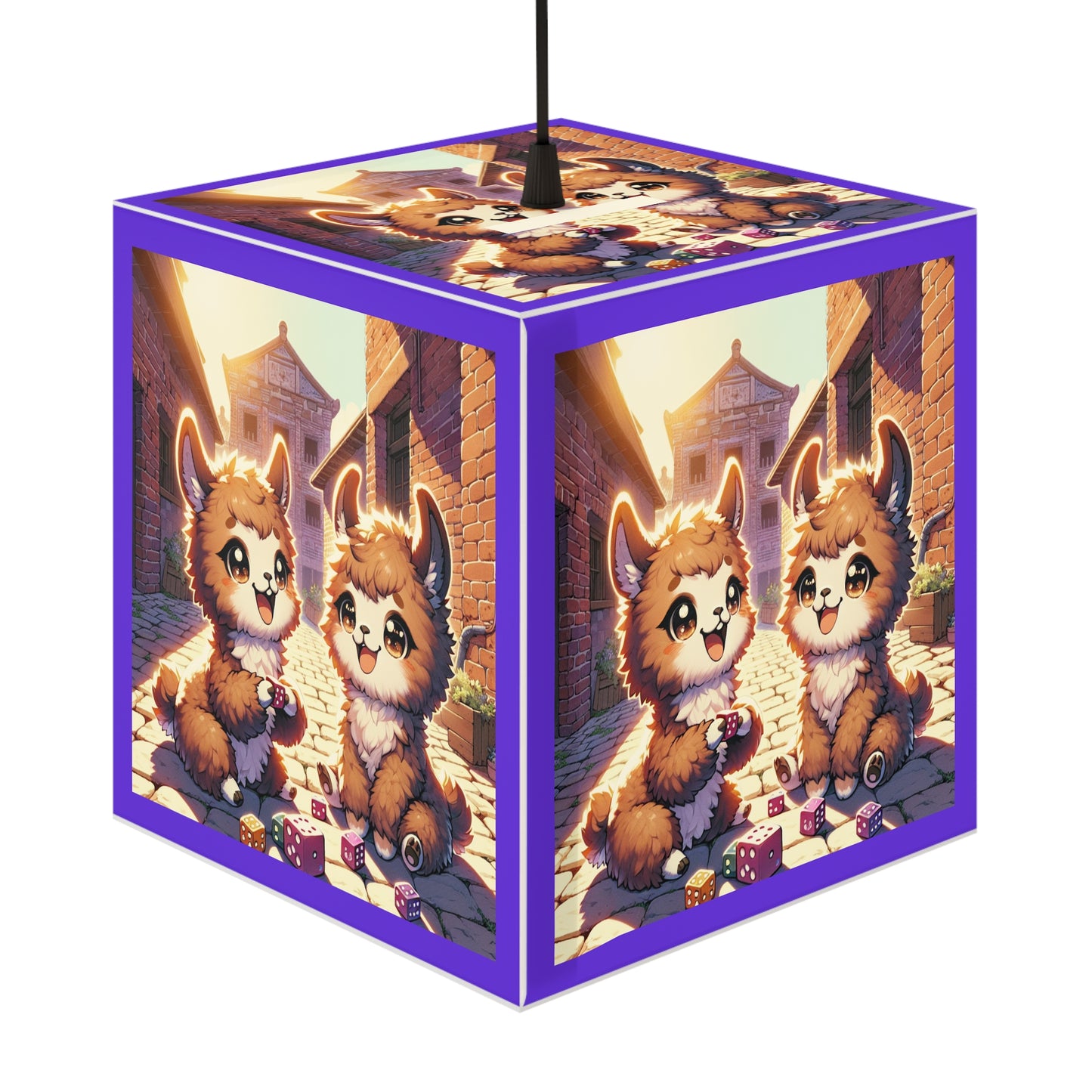 LED Dicey Llamas Light Cube Lamp