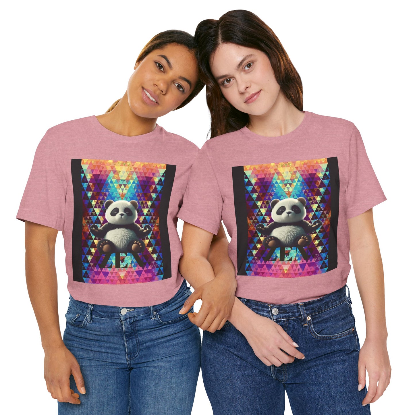 Colorful Panda Graphic Tee - Unisex Jersey Short Sleeve
