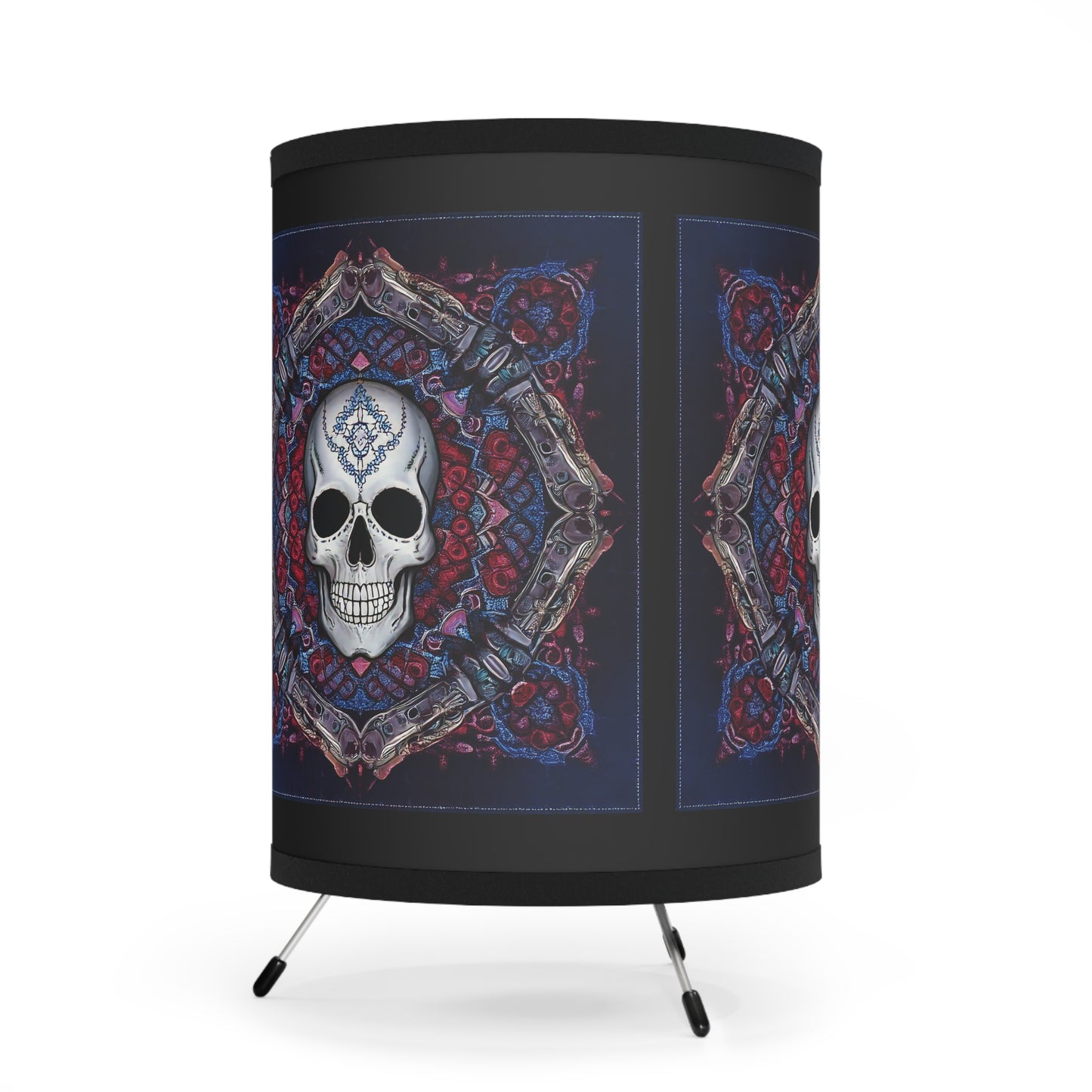 Skull Tripod Lamp with High-Res Printed Shade, US\CA plug