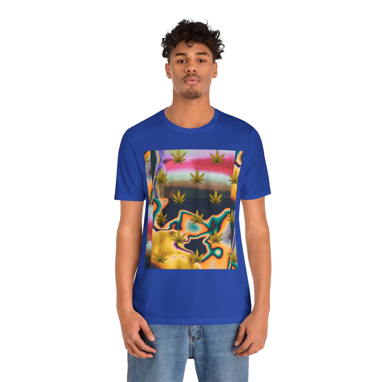 Vibrant Leaf Graphic Tee - Unisex Jersey Short Sleeve T-Shirt