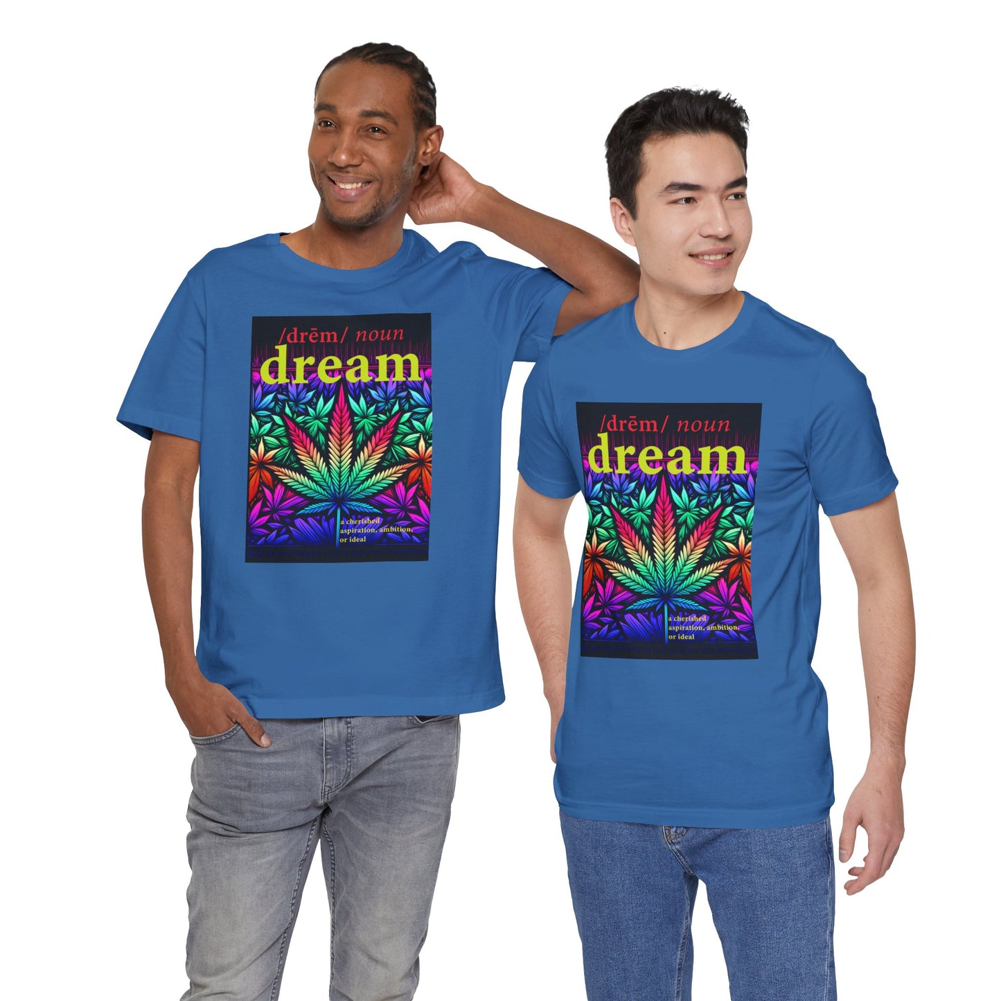 Dream Inspired Unisex Jersey Tee - Vibrant Cannabis Graphic T-Shirt
