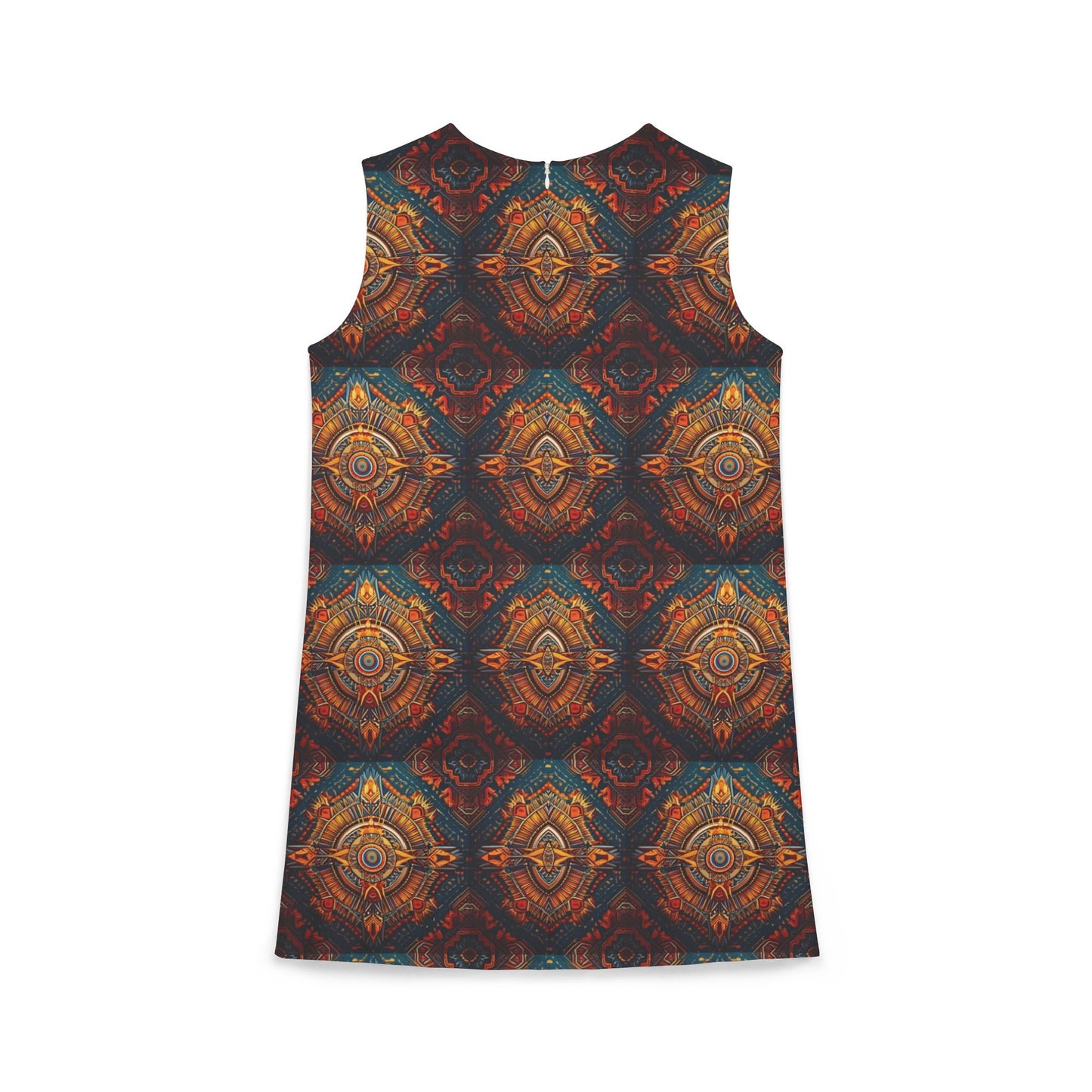 Azteca God A-line Sleeveless Dress (AOP)