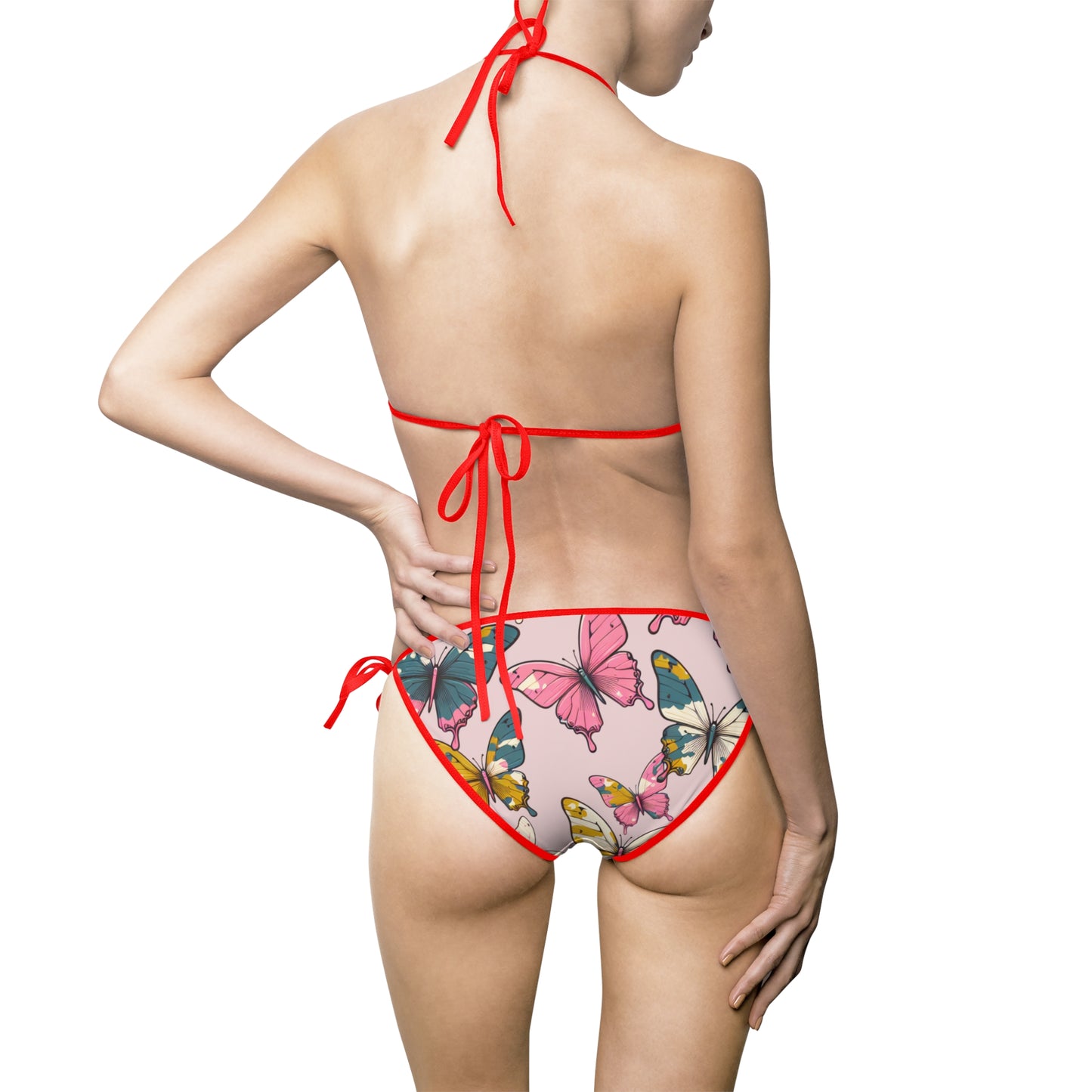 Butterfly Print Women's Bikini Swimsuit - Summer Beachwear