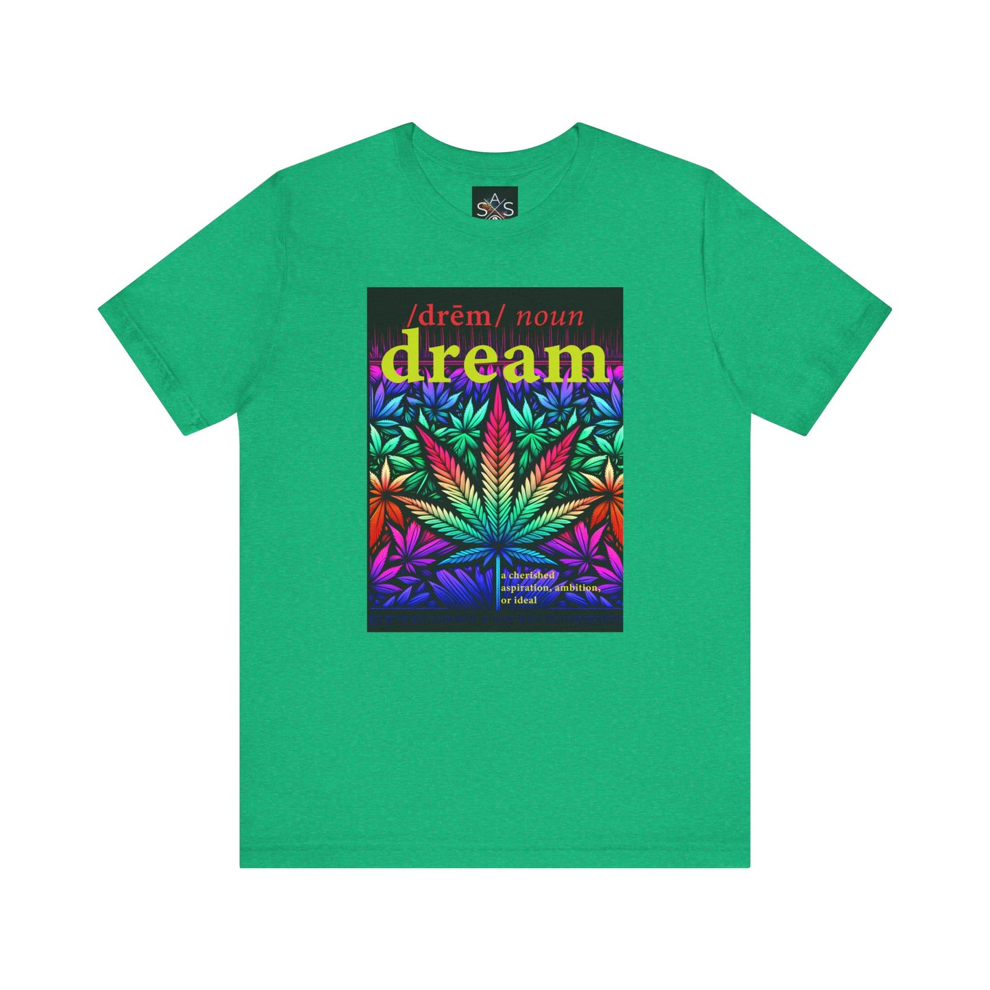 Dream Inspired Unisex Jersey Tee - Vibrant Cannabis Graphic T-Shirt