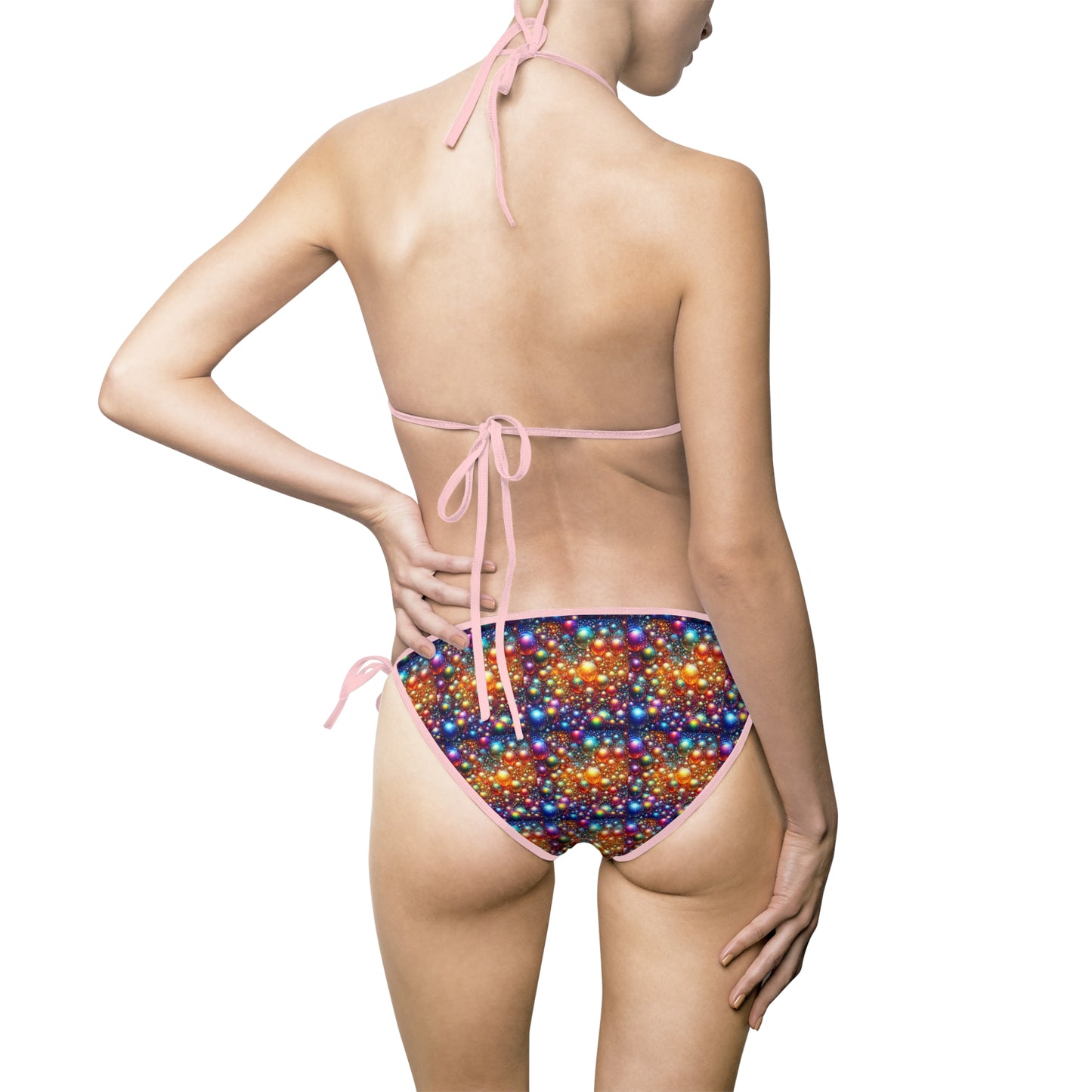 Colorful Beaded Triangle Bikini for Women