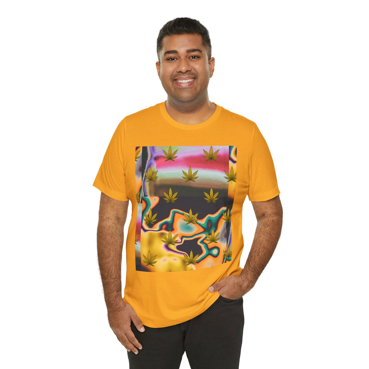 Vibrant Leaf Graphic Tee - Unisex Jersey Short Sleeve T-Shirt