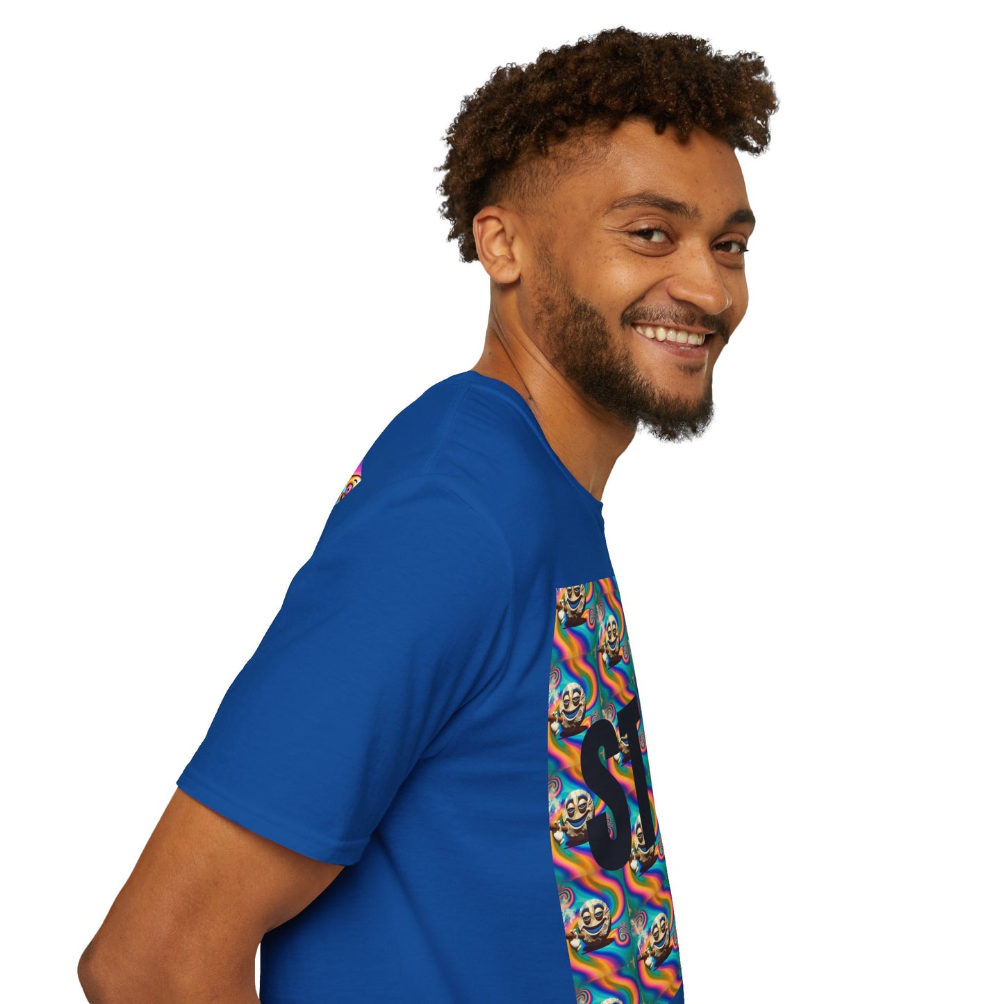 Stay Stoned Unisex Softstyle T-Shirt - Retro Vibe Graphic Tee for Fun Gatherings