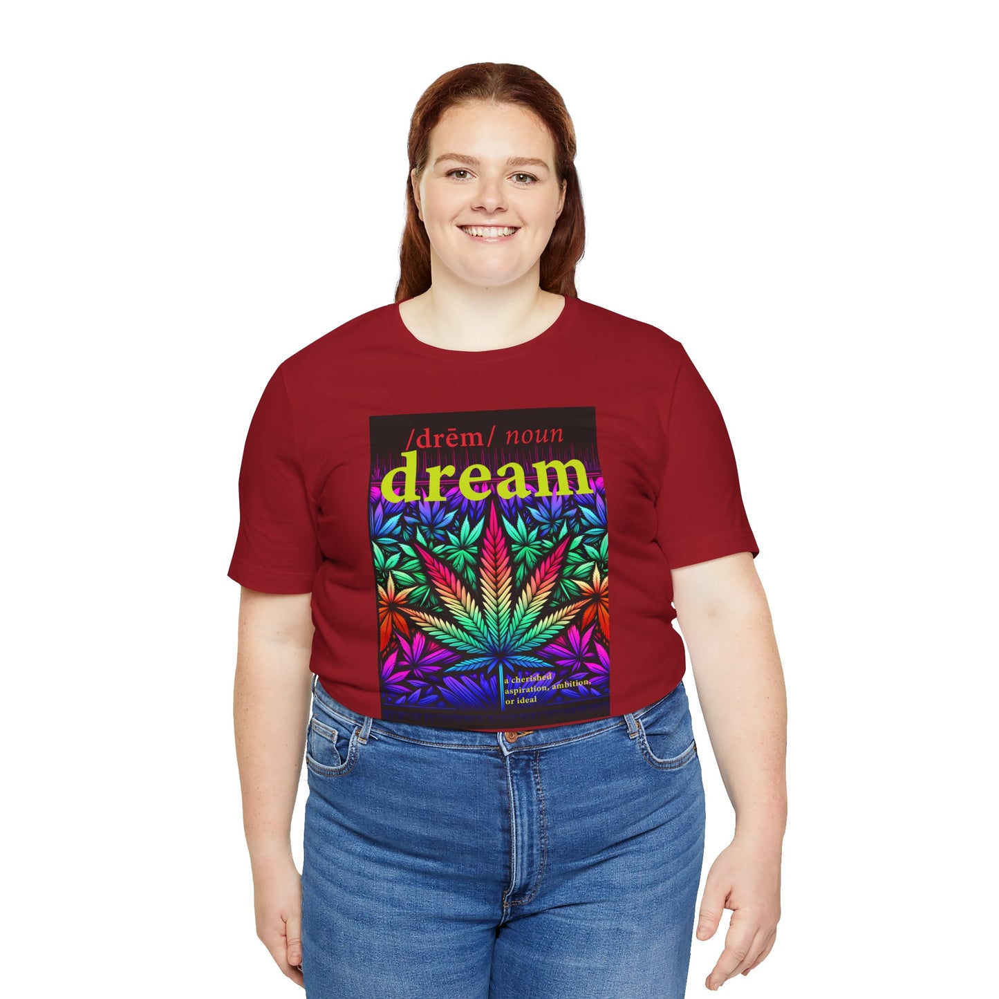 Dream Inspired Unisex Jersey Tee - Vibrant Cannabis Graphic T-Shirt