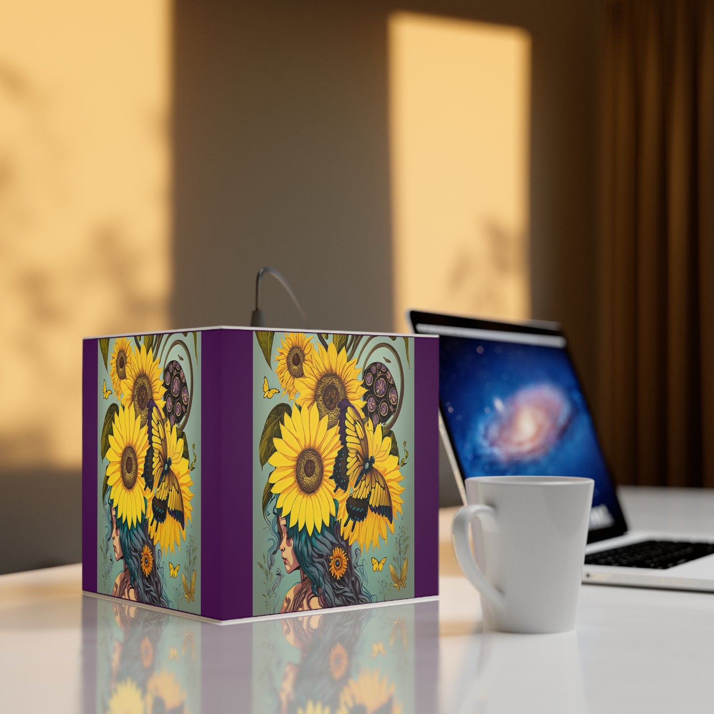 `Les Tournesols' Light Cube Lamp