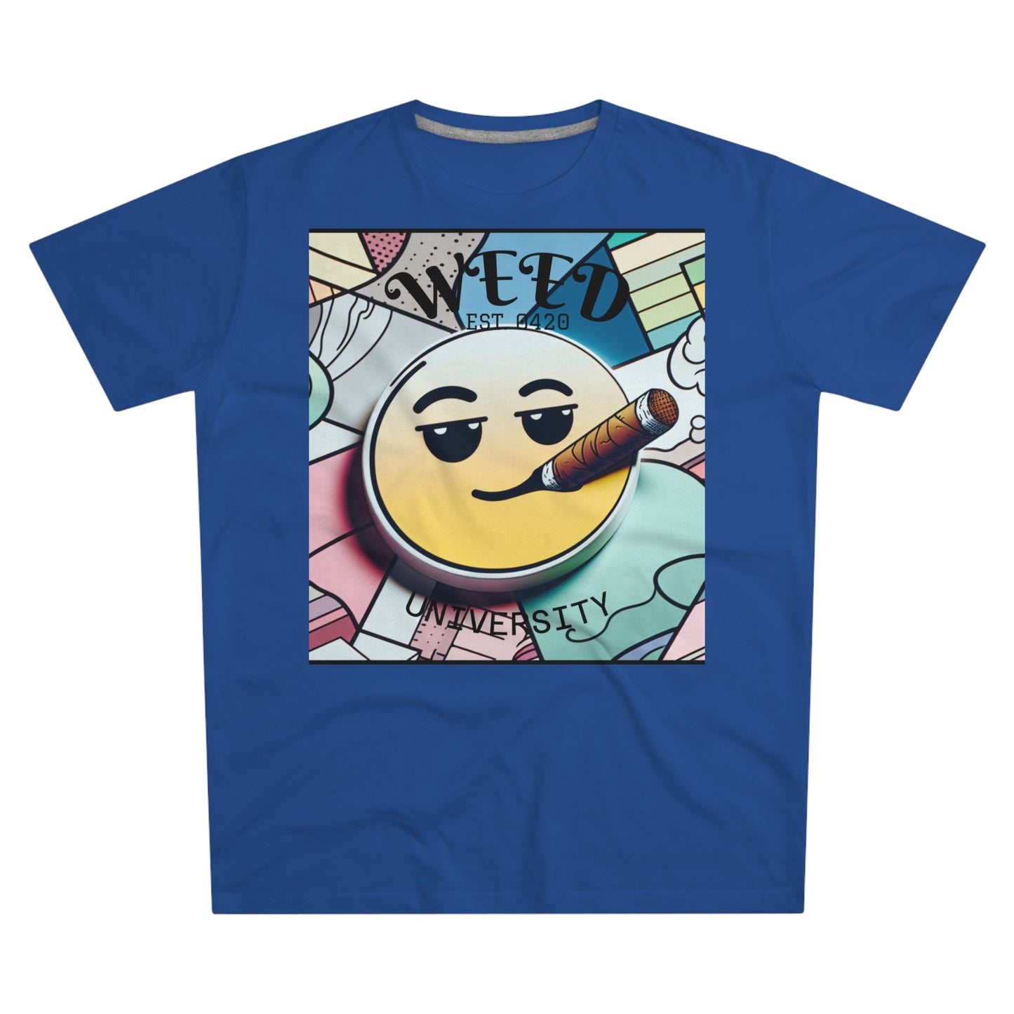 Cozy Weed University Tee - Modern Fit Cannabis T-Shirt for Fun Lovers