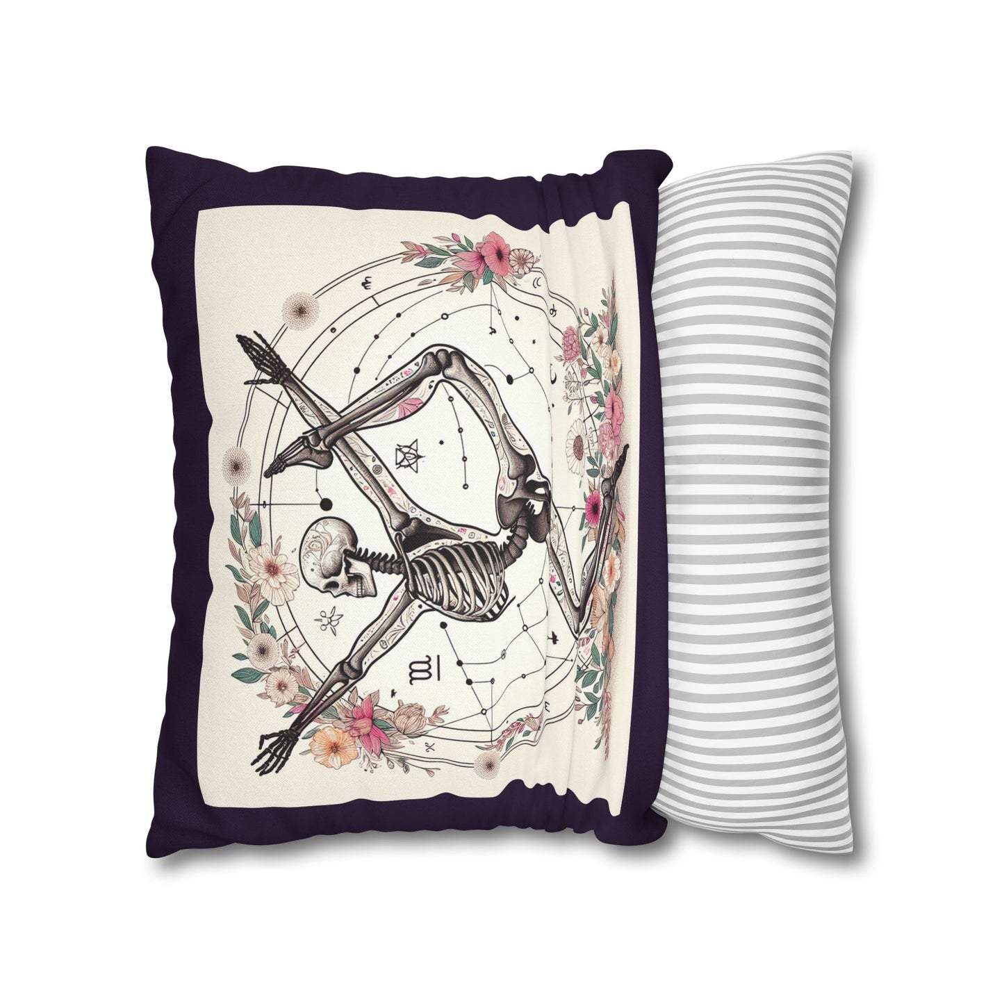 Astrological Skeleton Decorative Pillowcase