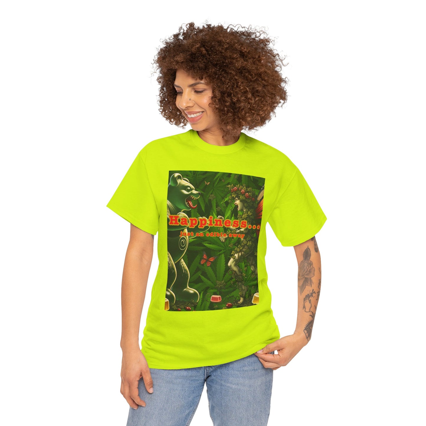 Happiness Jungle Unisex Heavy Cotton Tee, Graphic T-Shirt, Nature Lover Gift, Summer Wardrobe Essential, Unisex Casual Wear