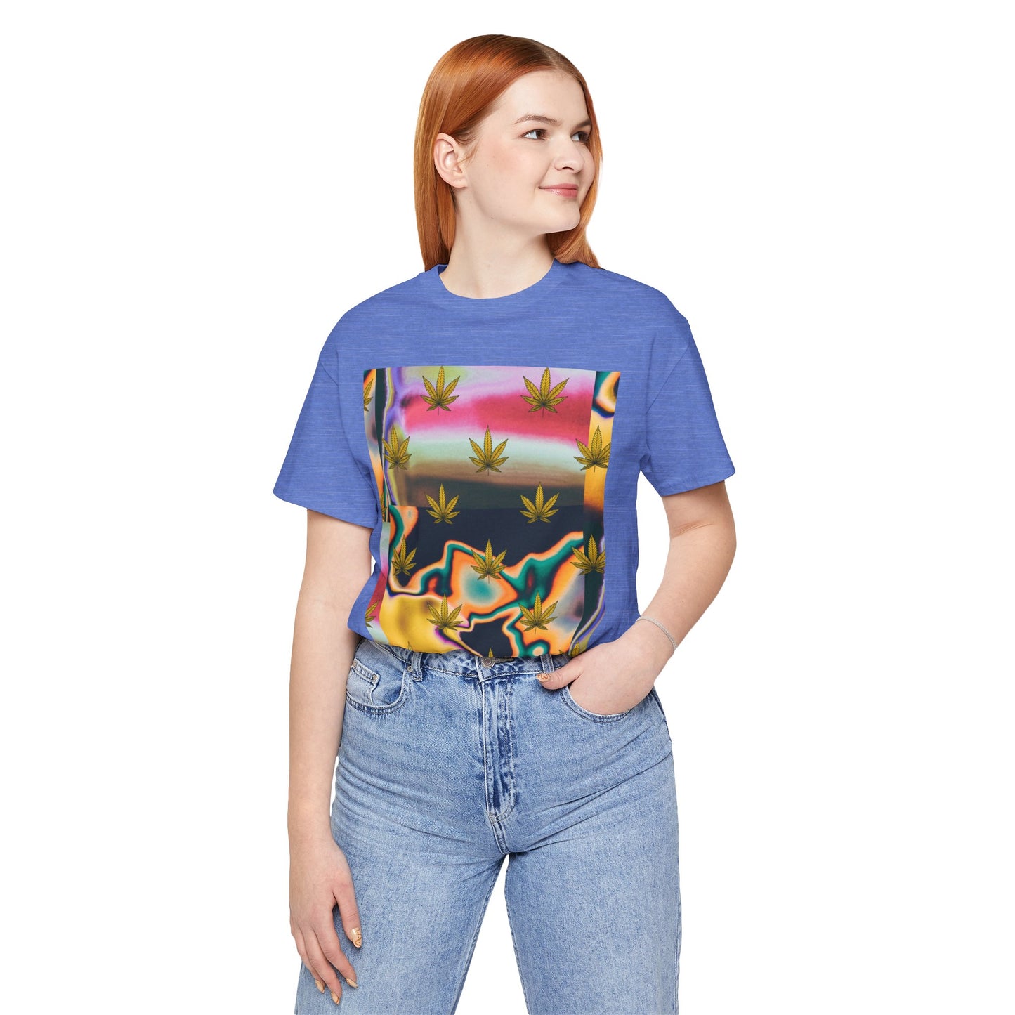 Vibrant Leaf Graphic Tee - Unisex Jersey Short Sleeve T-Shirt