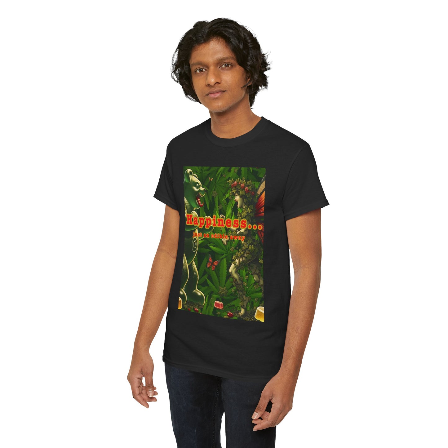 Happiness Jungle Unisex Heavy Cotton Tee, Graphic T-Shirt, Nature Lover Gift, Summer Wardrobe Essential, Unisex Casual Wear