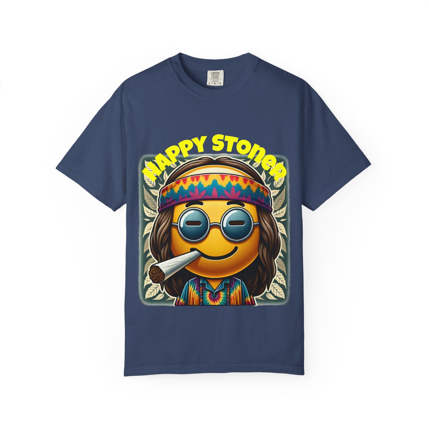 Happy Stoner Unisex Garment-Dyed T-Shirt | Chill Vibe Tee for Budding Enthusiasts