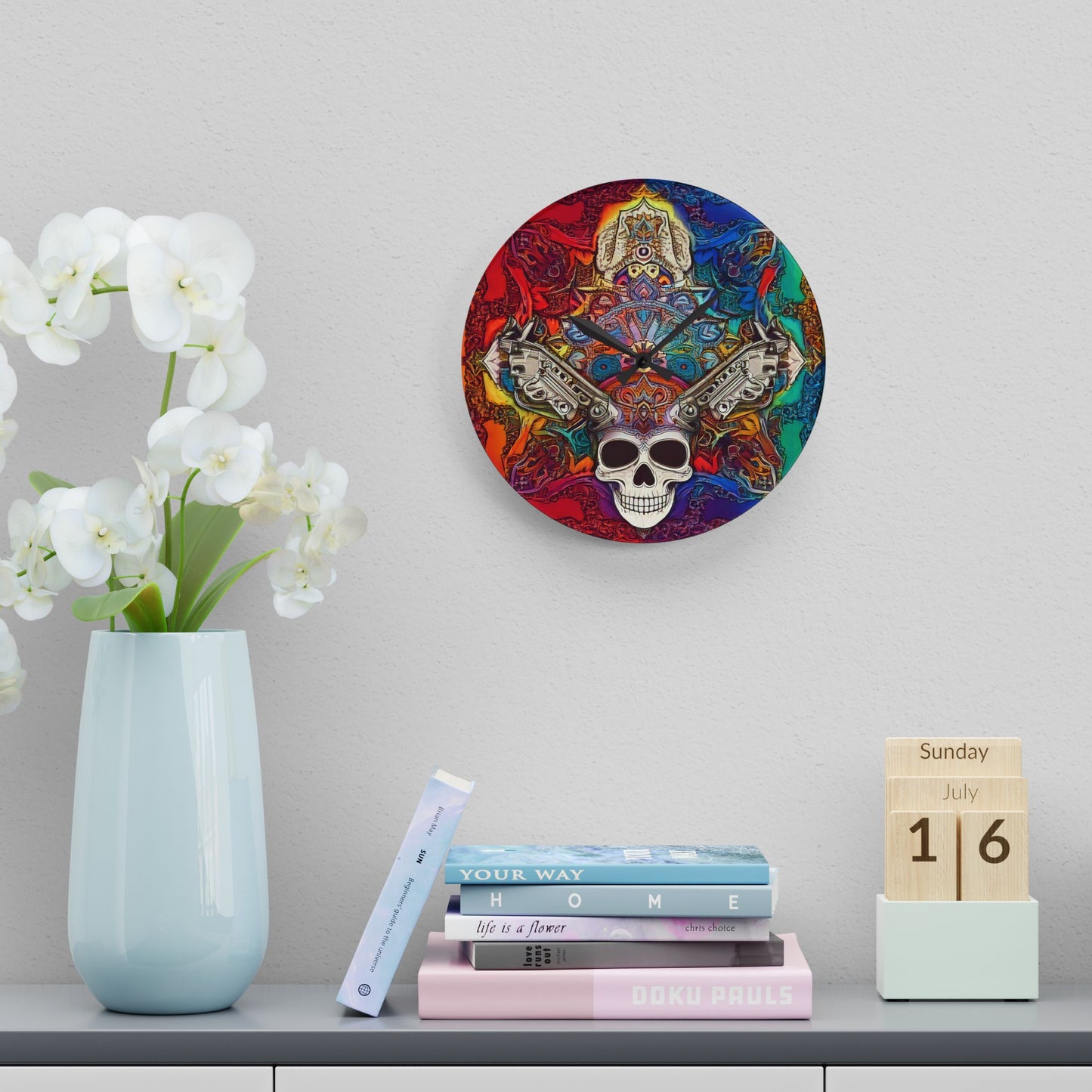 Skull of Wonder Acrylic Wall Clock