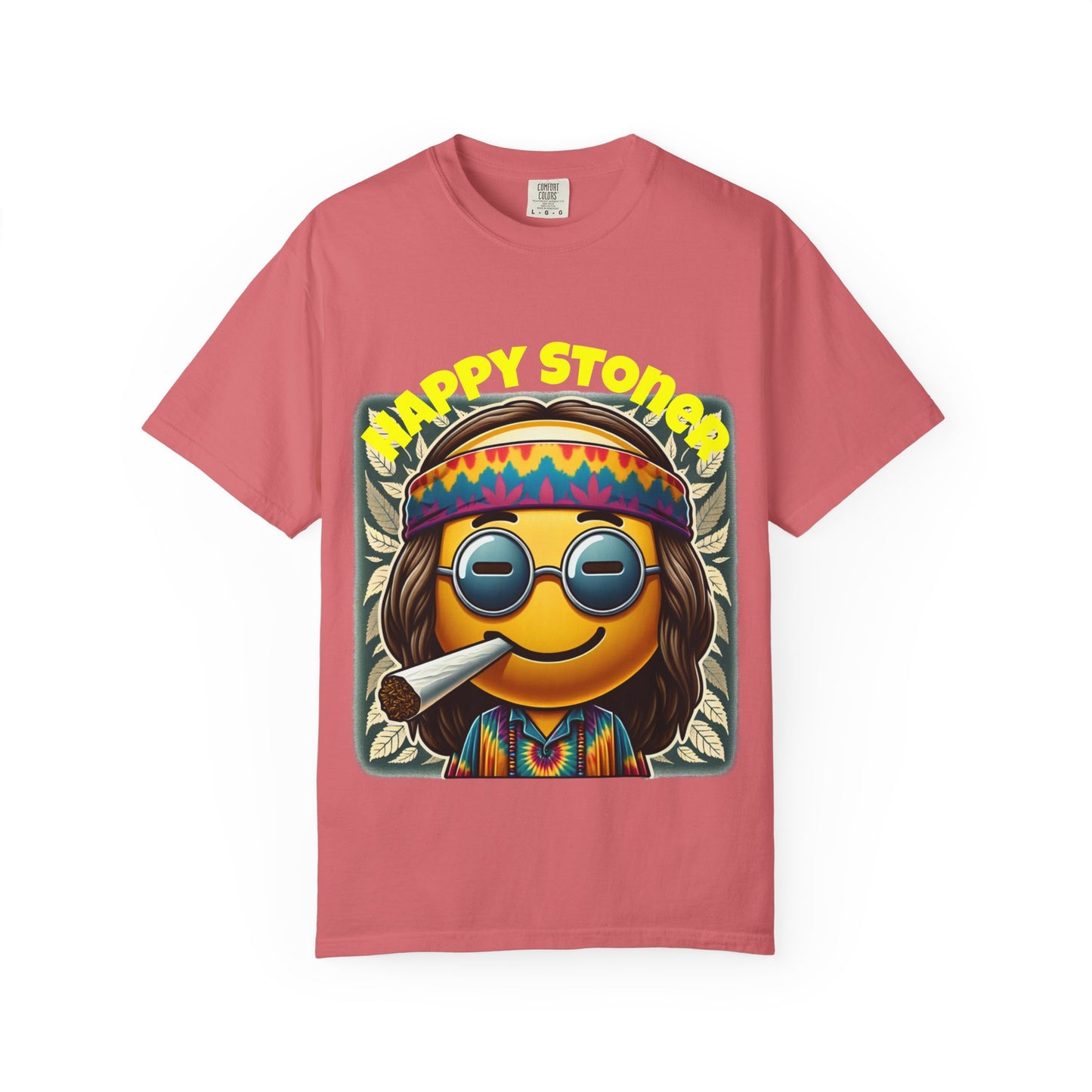 Happy Stoner Unisex Garment-Dyed T-Shirt | Chill Vibe Tee for Budding Enthusiasts