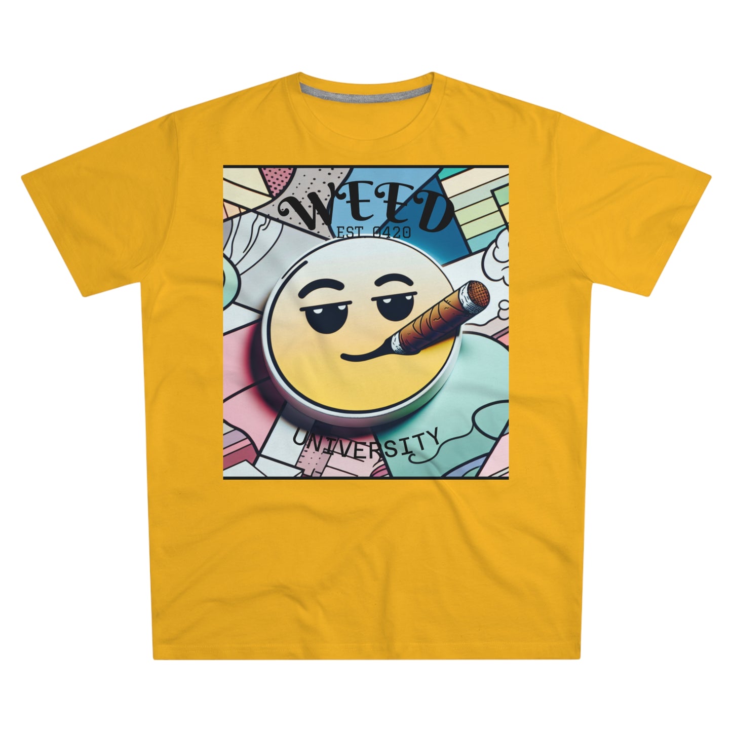 Cozy Weed University Tee - Modern Fit Cannabis T-Shirt for Fun Lovers