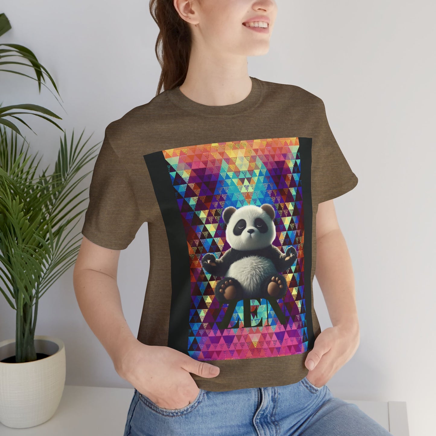 Colorful Panda Graphic Tee - Unisex Jersey Short Sleeve