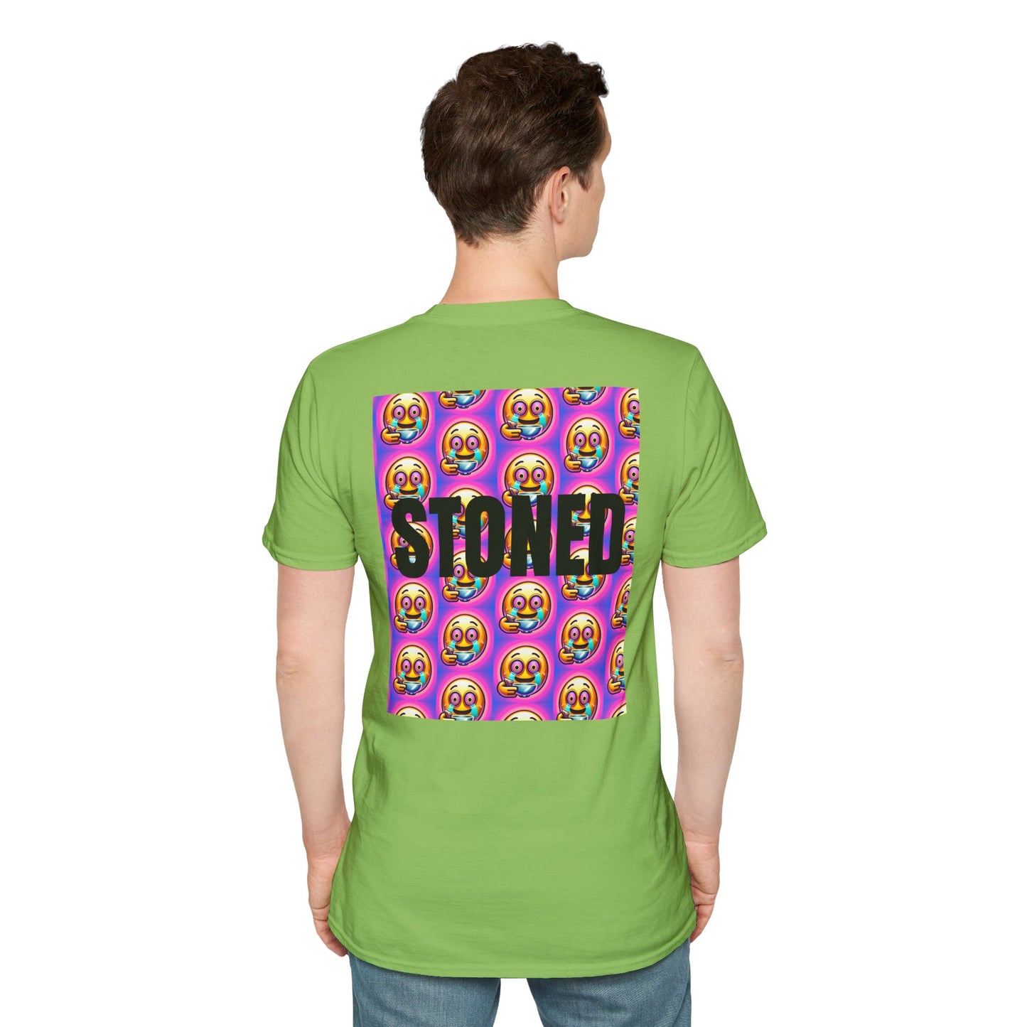 Stay Stoned Unisex Softstyle T-Shirt - Retro Vibe Graphic Tee for Fun Gatherings