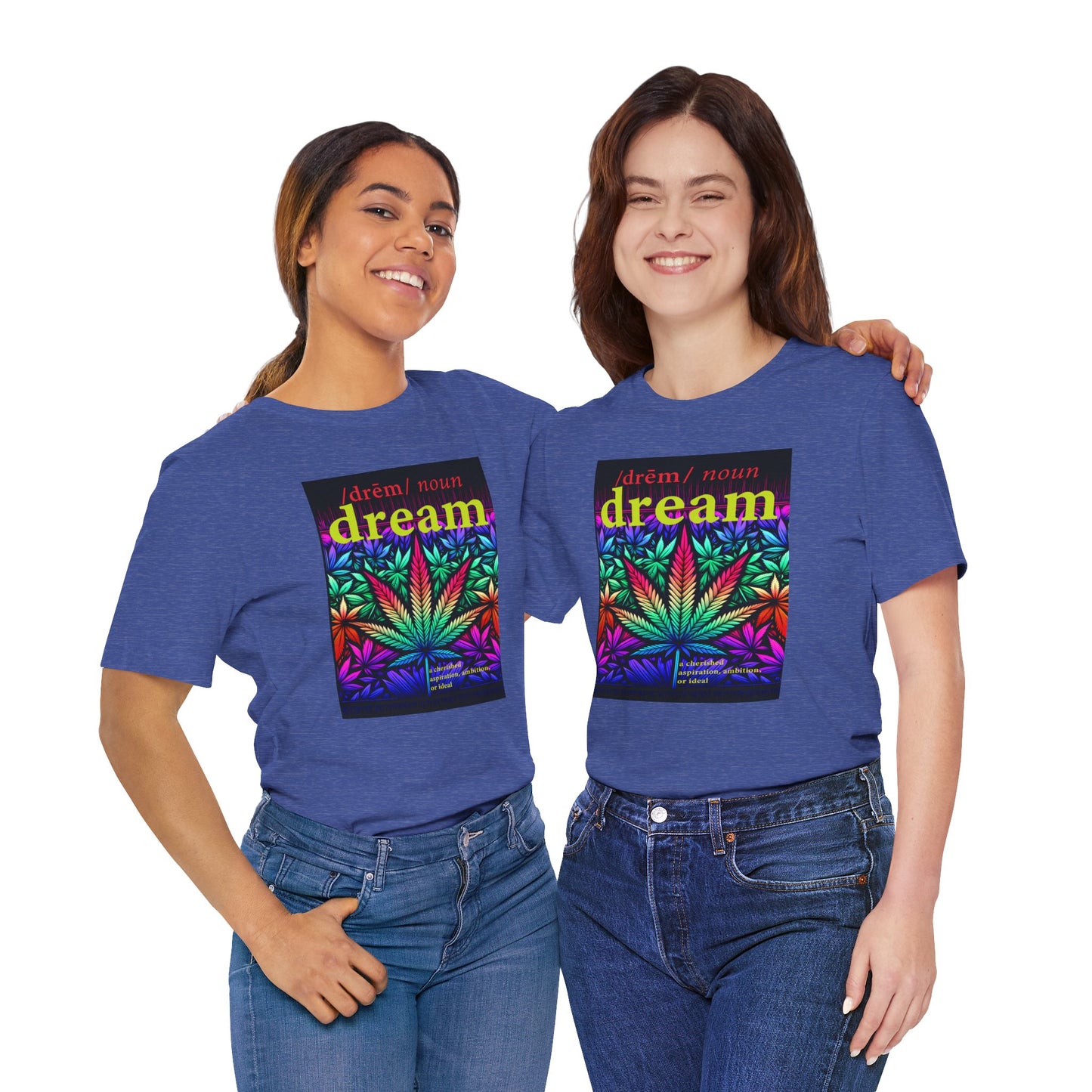 Dream Inspired Unisex Jersey Tee - Vibrant Cannabis Graphic T-Shirt