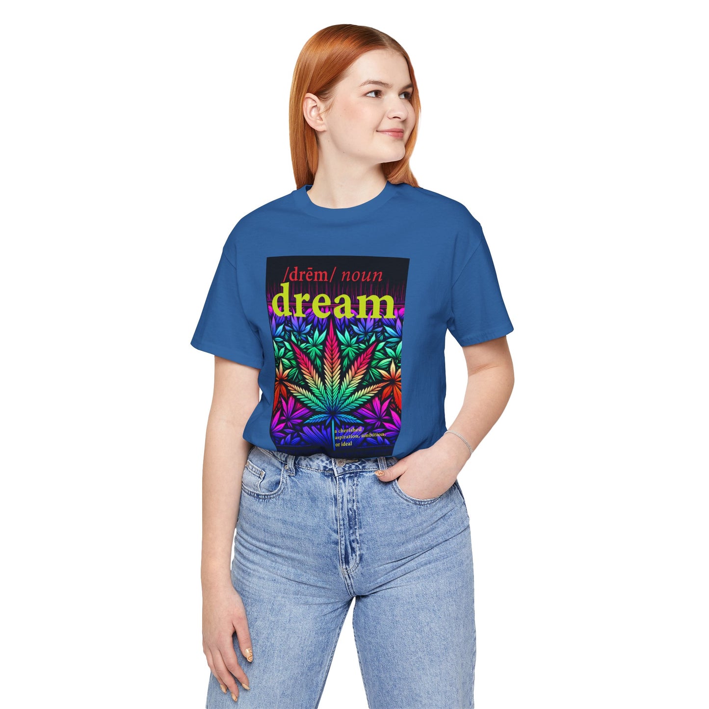 Dream Inspired Unisex Jersey Tee - Vibrant Cannabis Graphic T-Shirt