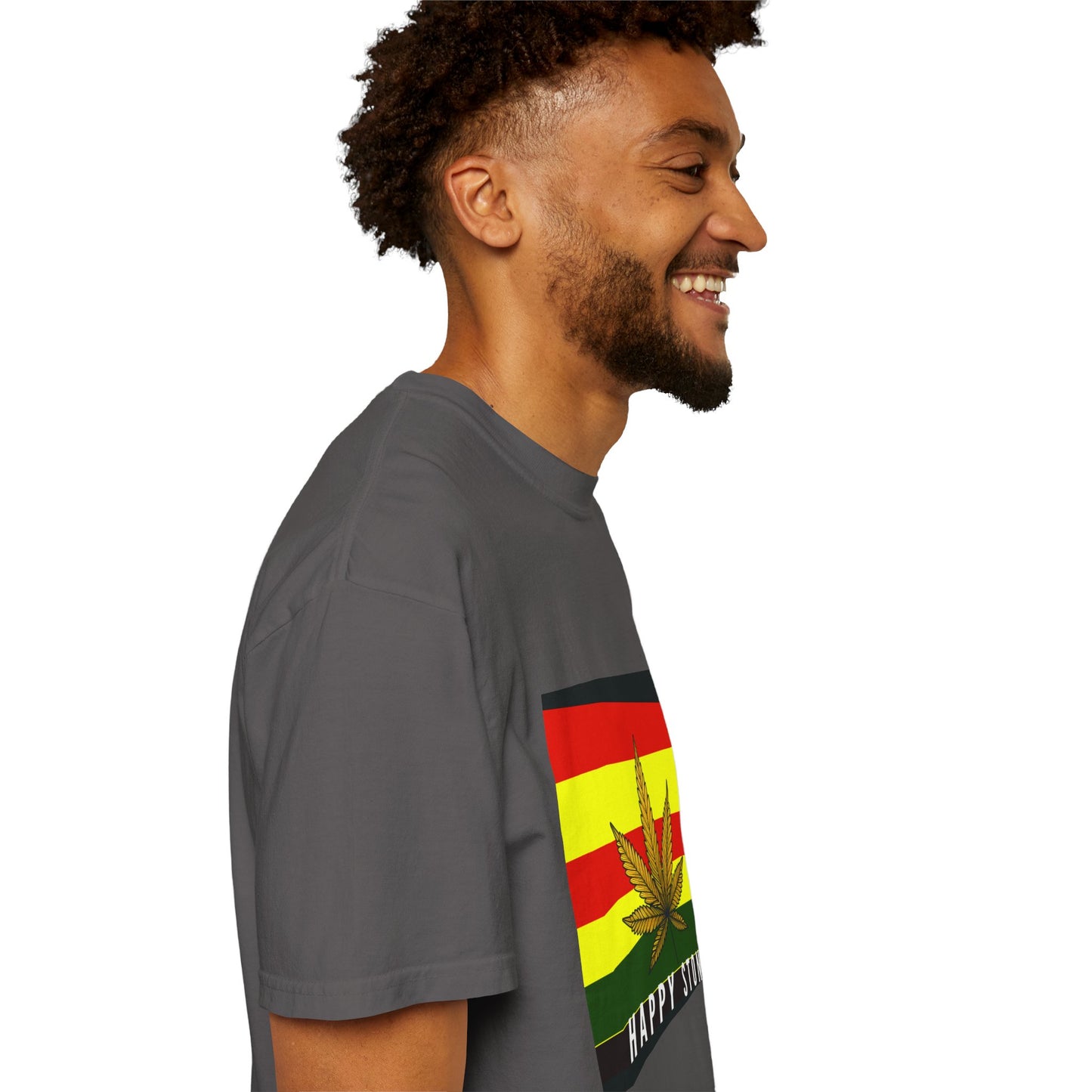Happy Stoner Unisex Garment-Dyed T-shirt - Chill Vibes for Cannabis Enthusiasts