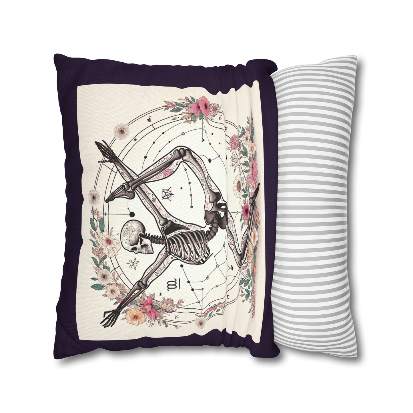 Astrological Skeleton Decorative Pillowcase