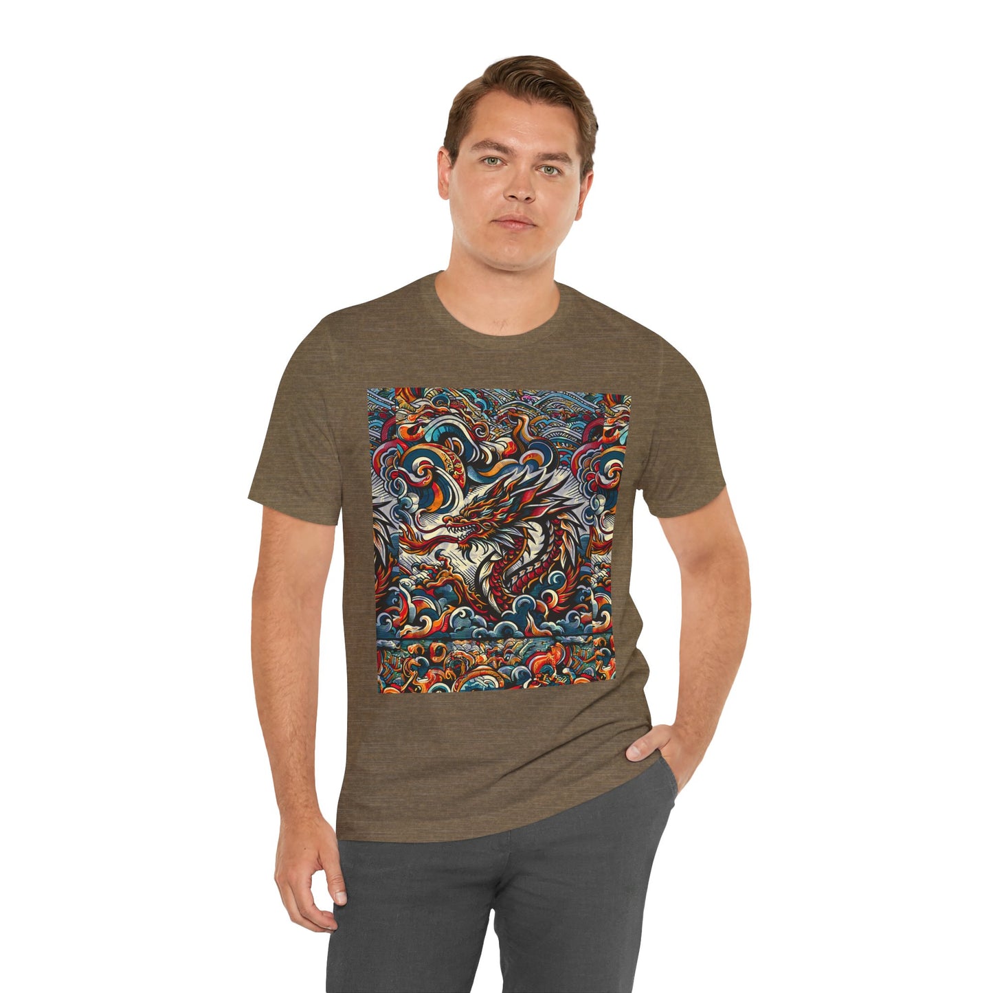 Vibrant Dragon Graphic Tee - Unisex Jersey Short Sleeve Shirt