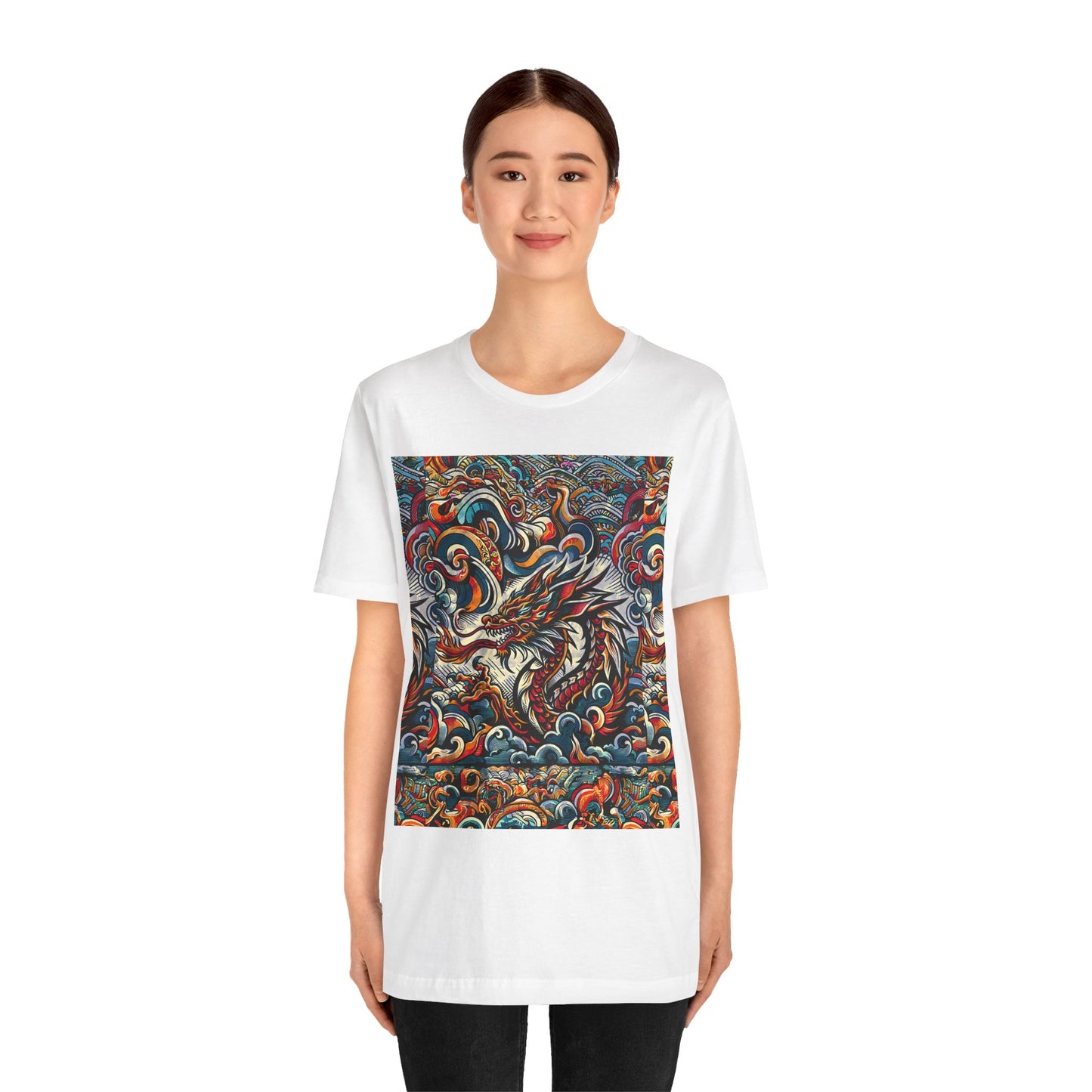 Vibrant Dragon Graphic Tee - Unisex Jersey Short Sleeve Shirt