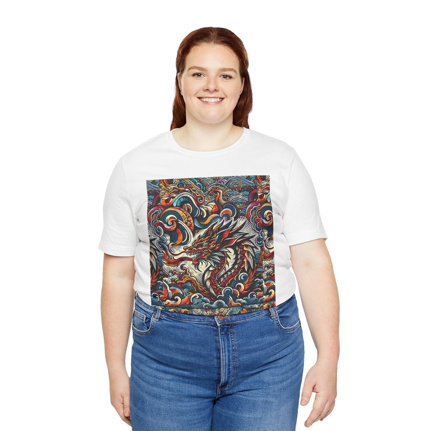 Vibrant Dragon Graphic Tee - Unisex Jersey Short Sleeve Shirt