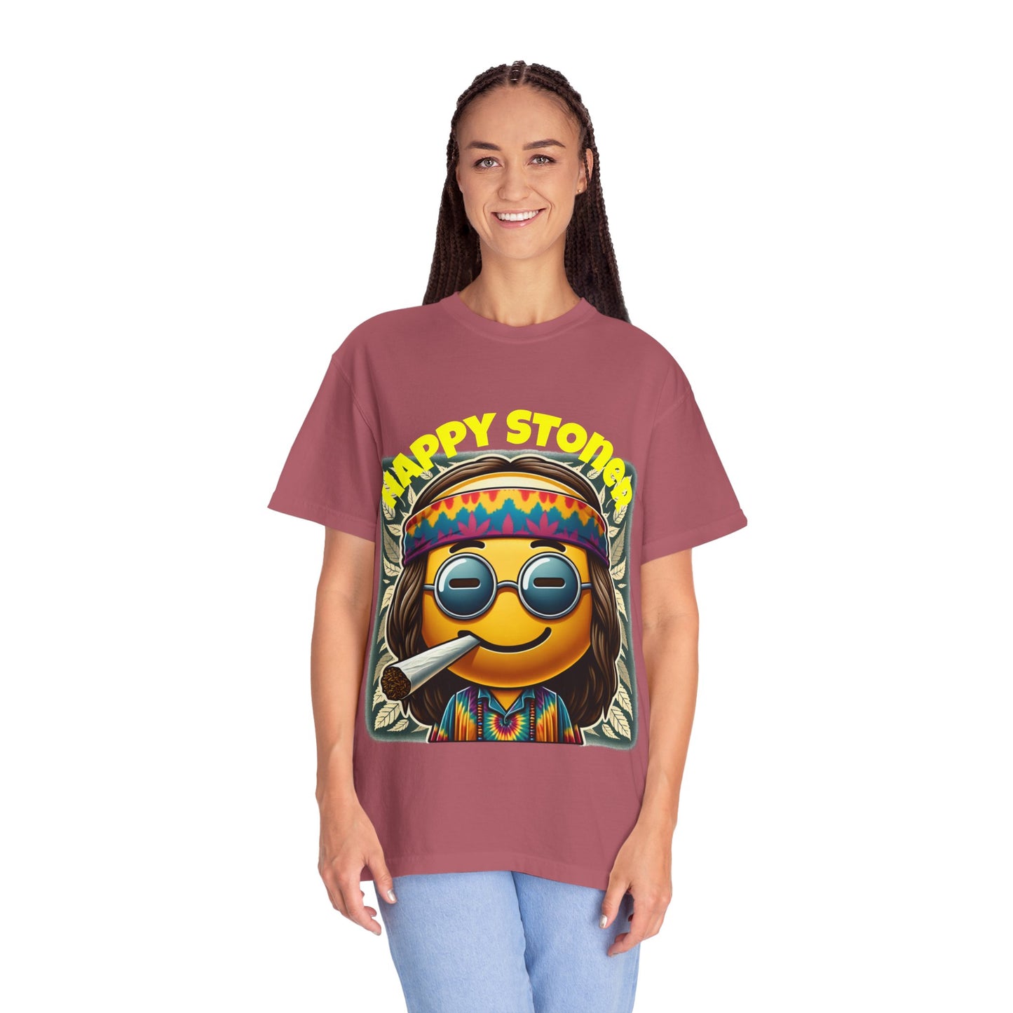 Happy Stoner Unisex Garment-Dyed T-Shirt | Chill Vibe Tee for Budding Enthusiasts