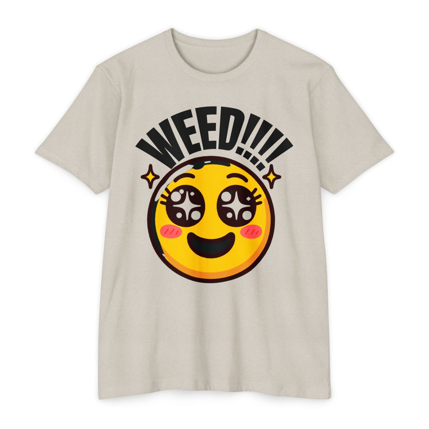 Fun Weed Smiley Face T-Shirt for Cannabis Lovers