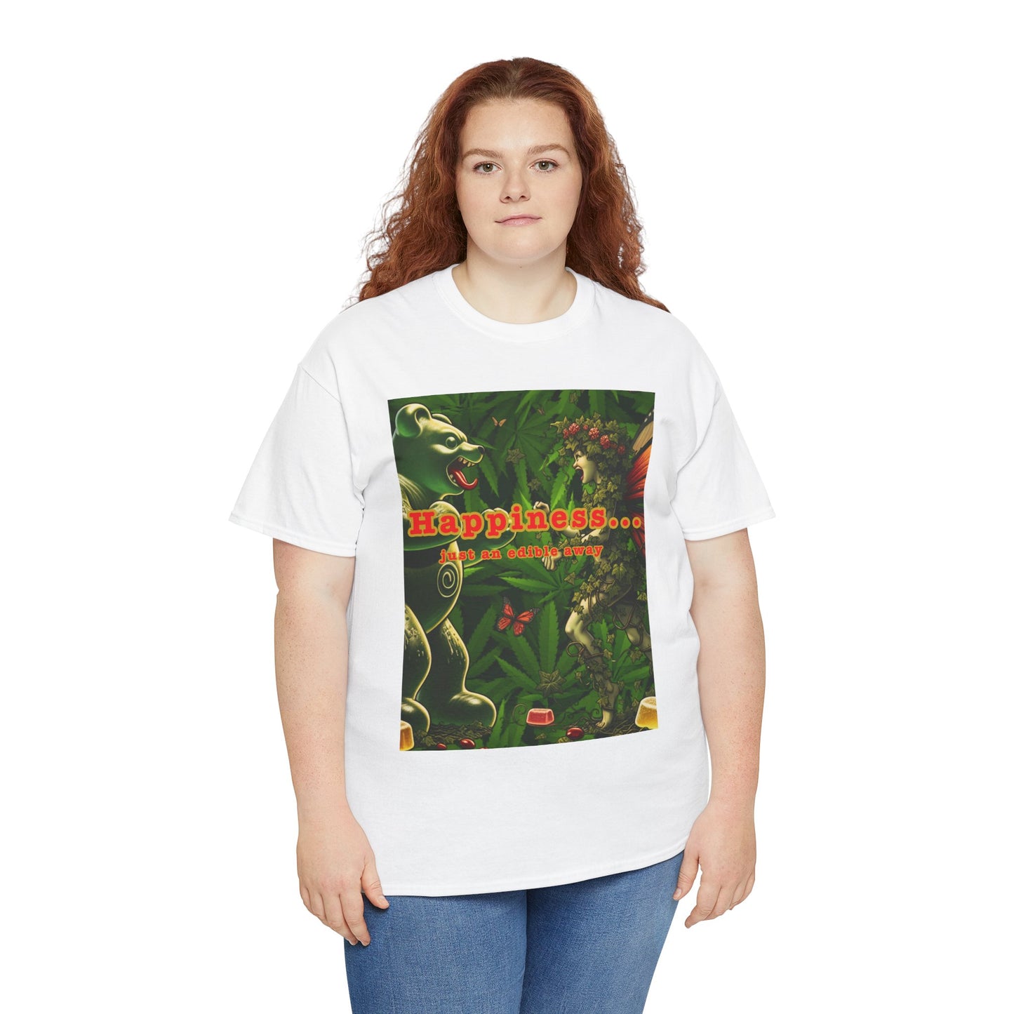 Happiness Jungle Unisex Heavy Cotton Tee, Graphic T-Shirt, Nature Lover Gift, Summer Wardrobe Essential, Unisex Casual Wear
