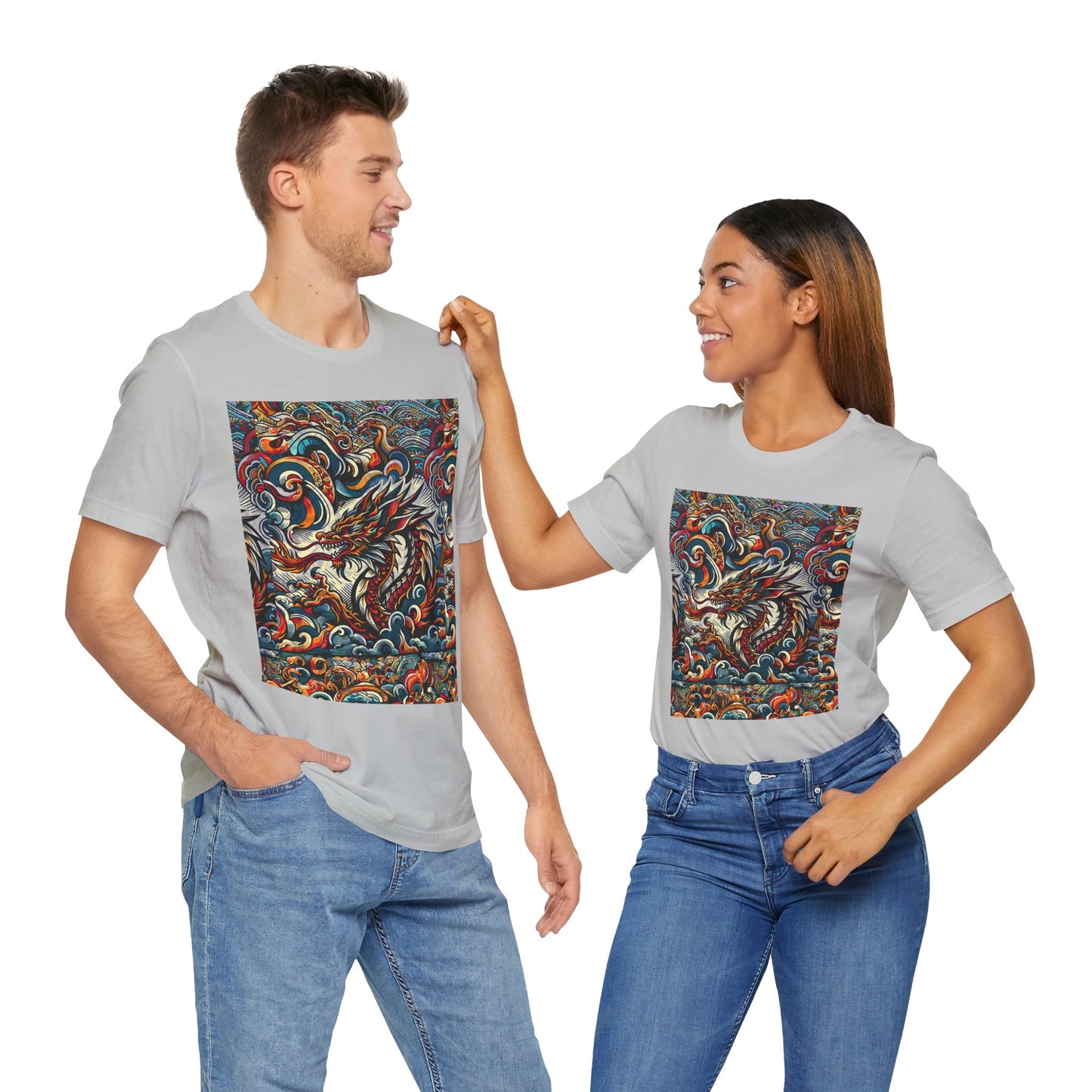 Vibrant Dragon Graphic Tee - Unisex Jersey Short Sleeve Shirt
