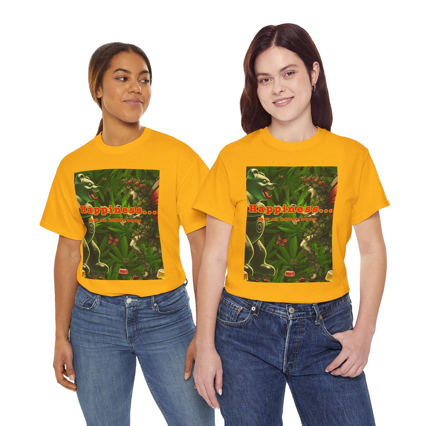 Happiness Jungle Unisex Heavy Cotton Tee, Graphic T-Shirt, Nature Lover Gift, Summer Wardrobe Essential, Unisex Casual Wear