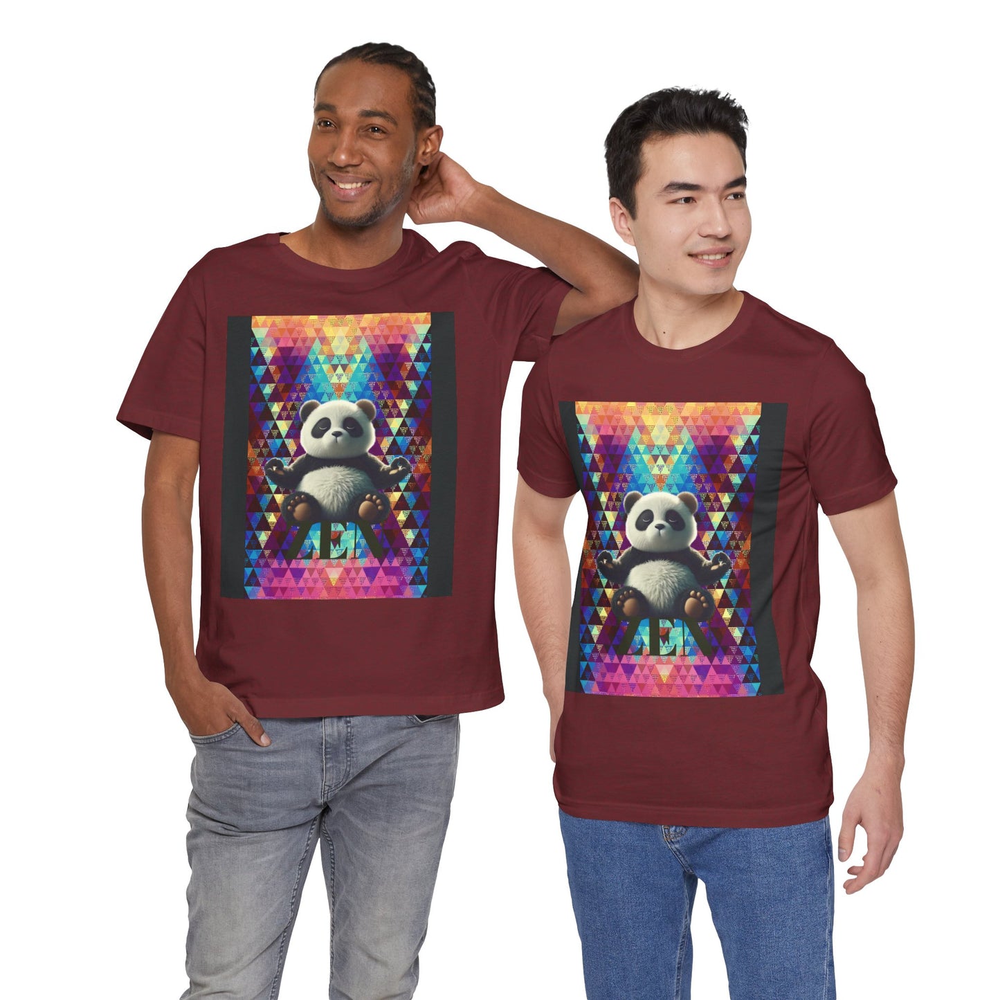 Colorful Panda Graphic Tee - Unisex Jersey Short Sleeve