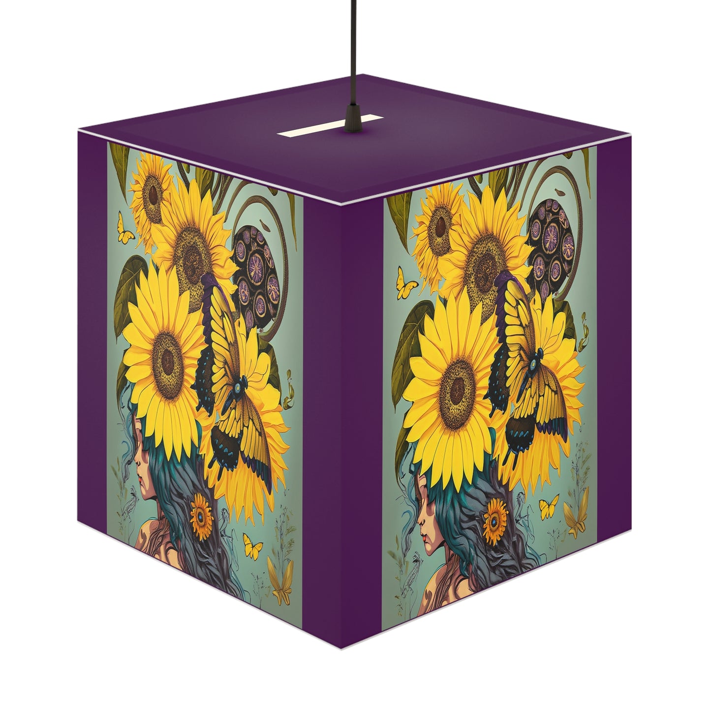 `Les Tournesols' Light Cube Lamp