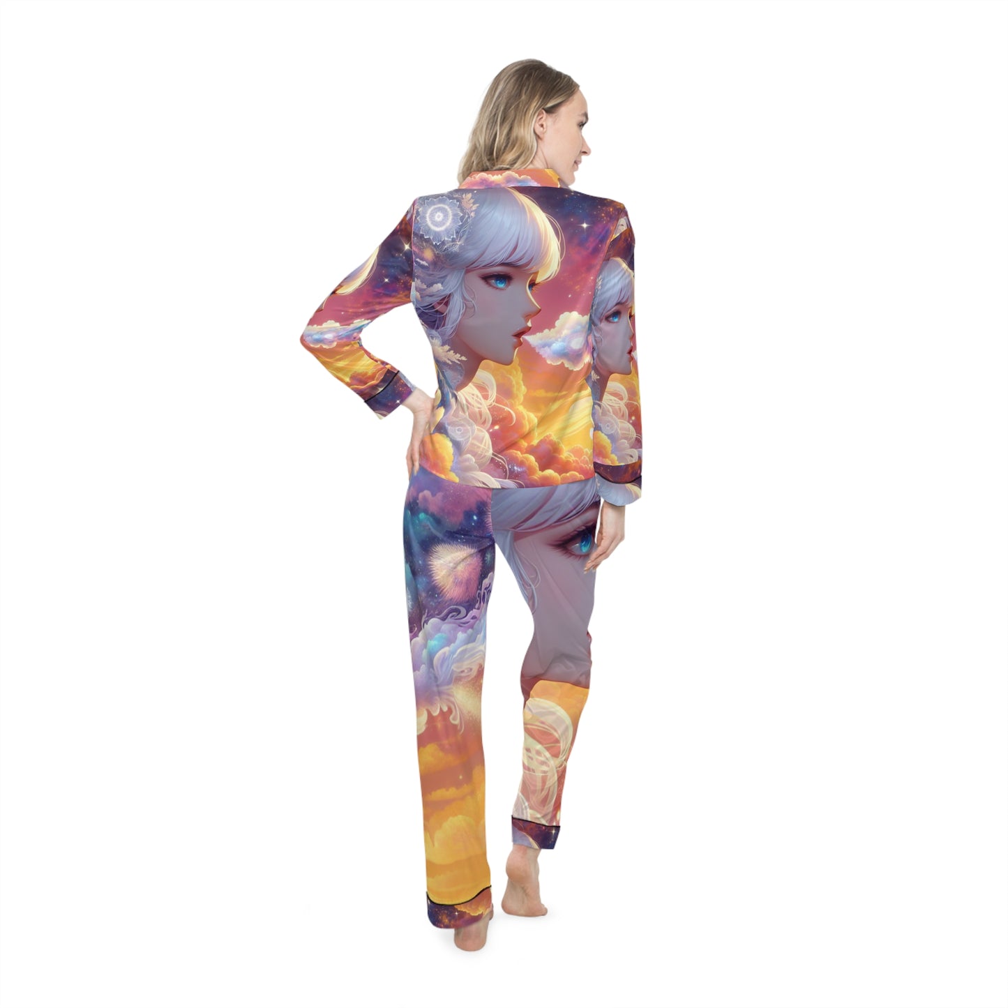 Women's Satin Pajamas (AOP)