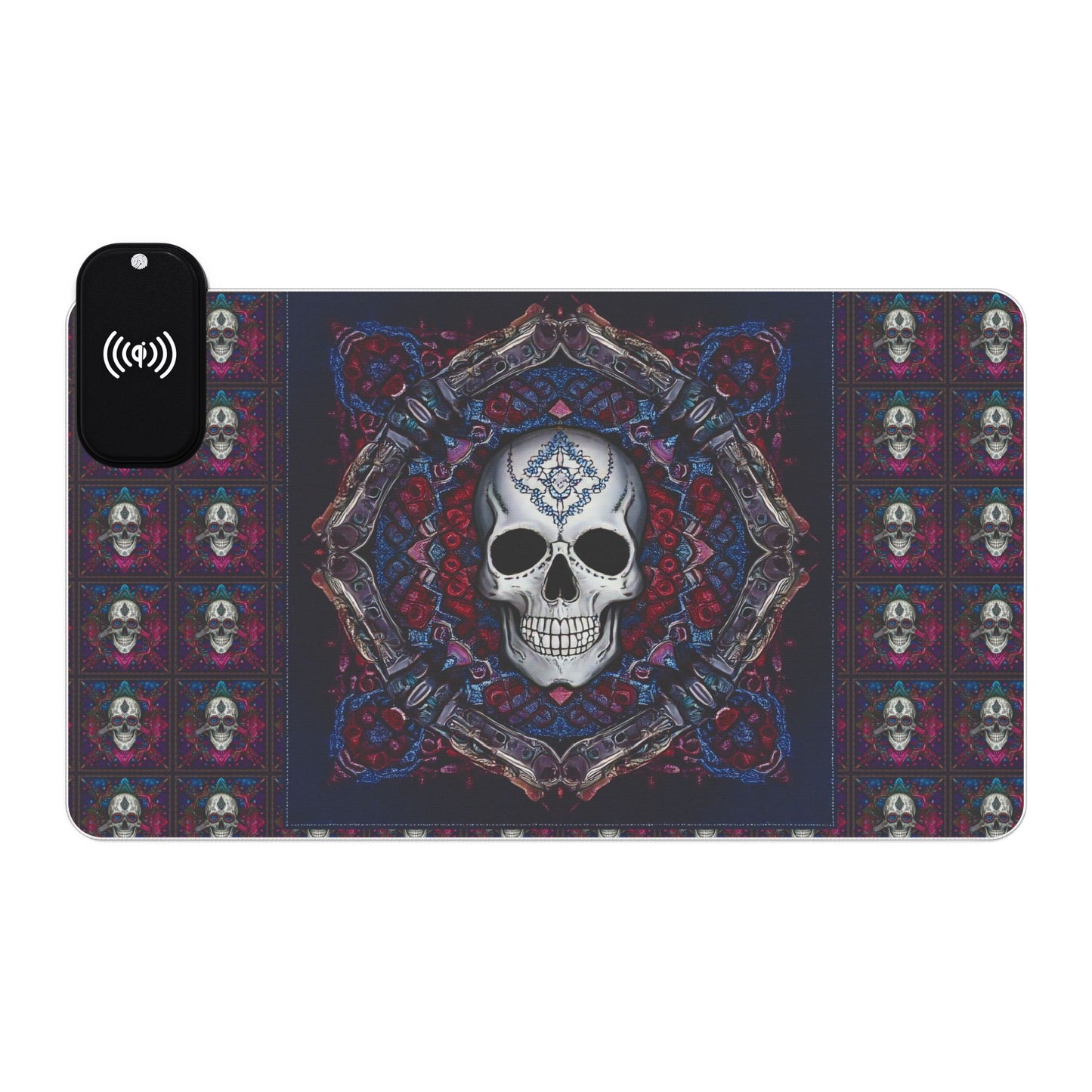 Skull Magic LED Gaming Mouse Pad, Wireless Charging