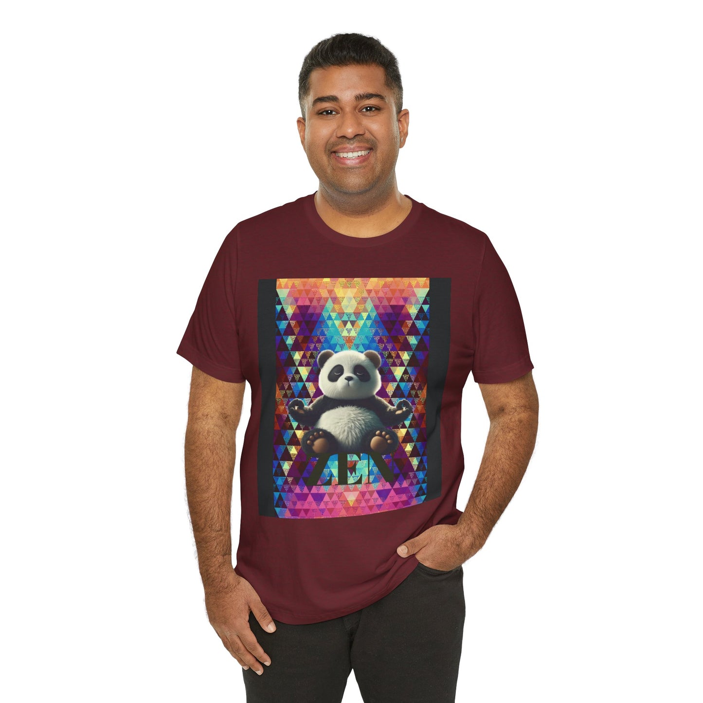 Colorful Panda Graphic Tee - Unisex Jersey Short Sleeve