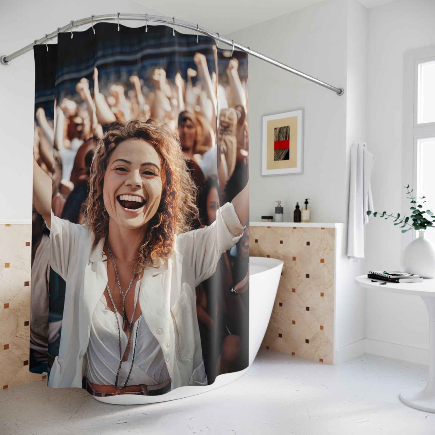 Simple Alluring Style Go! Dave! Go! Shower Curtain