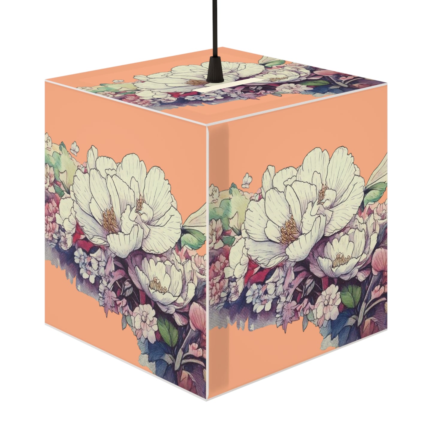 Exotic Flower Light Cube Lamp