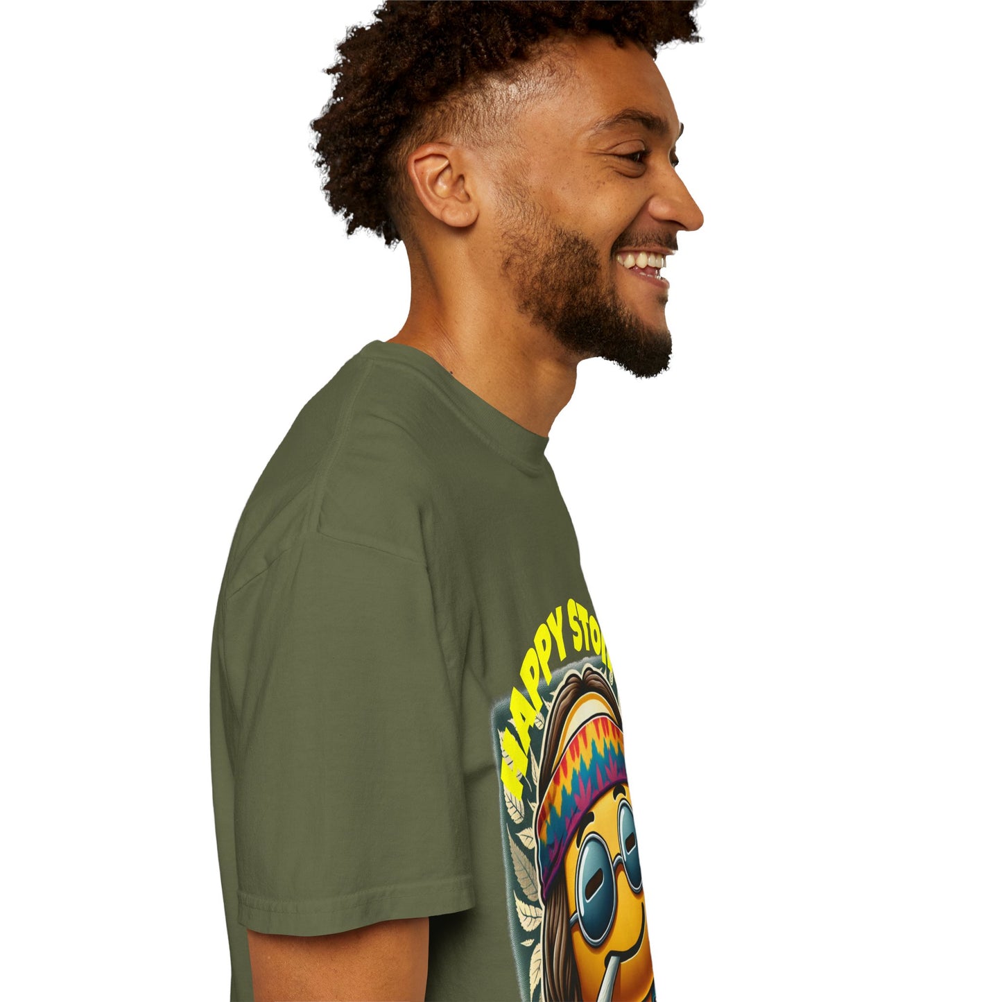 Happy Stoner Unisex Garment-Dyed T-Shirt | Chill Vibe Tee for Budding Enthusiasts