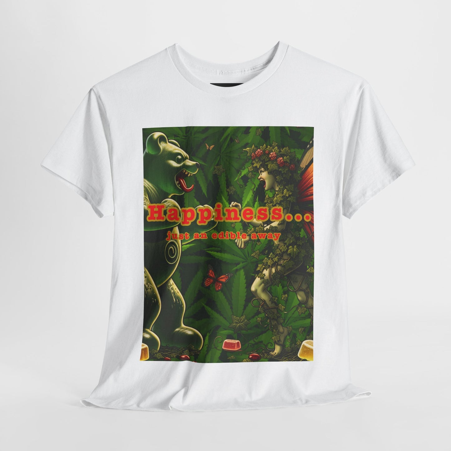 Happiness Jungle Unisex Heavy Cotton Tee, Graphic T-Shirt, Nature Lover Gift, Summer Wardrobe Essential, Unisex Casual Wear
