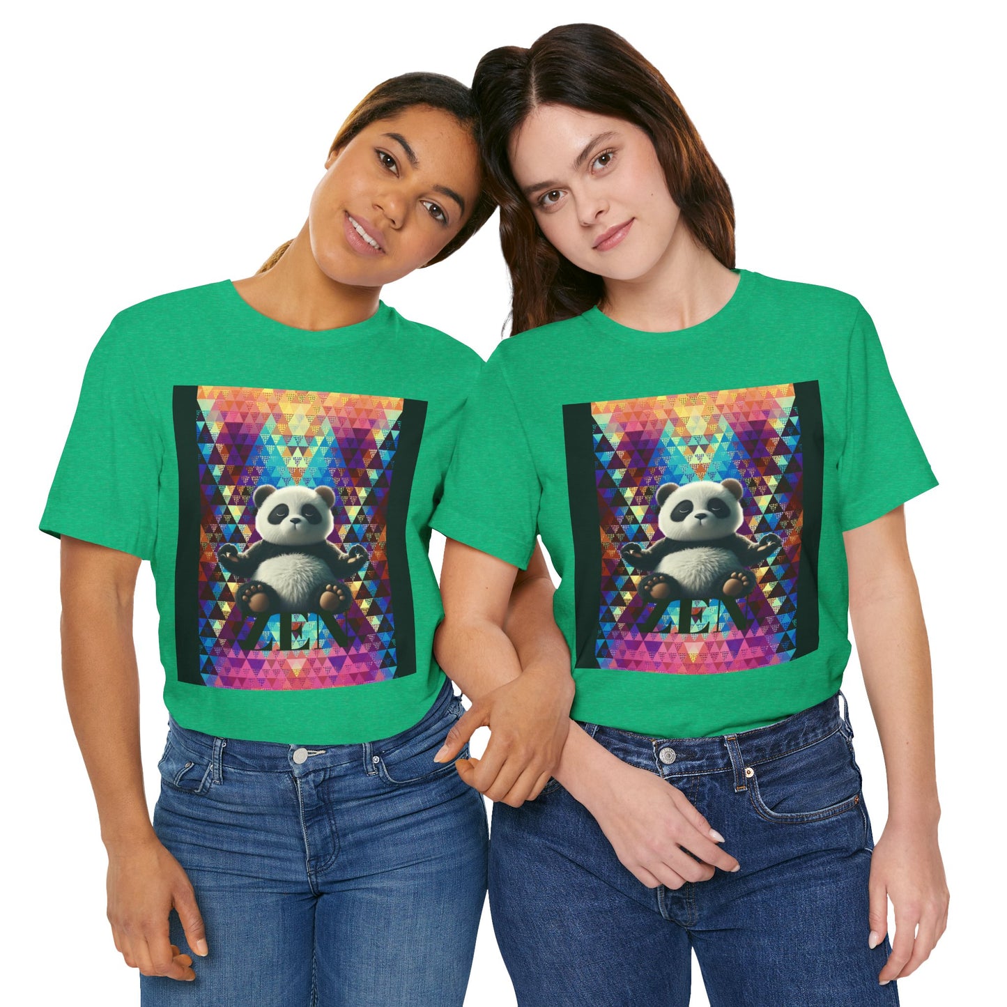 Colorful Panda Graphic Tee - Unisex Jersey Short Sleeve