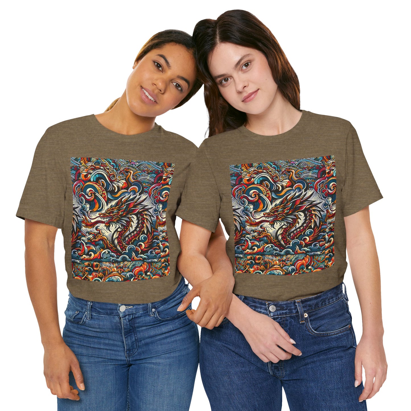 Vibrant Dragon Graphic Tee - Unisex Jersey Short Sleeve Shirt